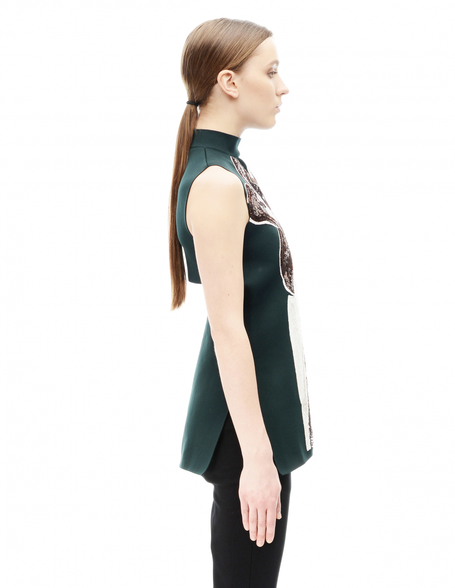 Marni Green Sequin Embroidered Top