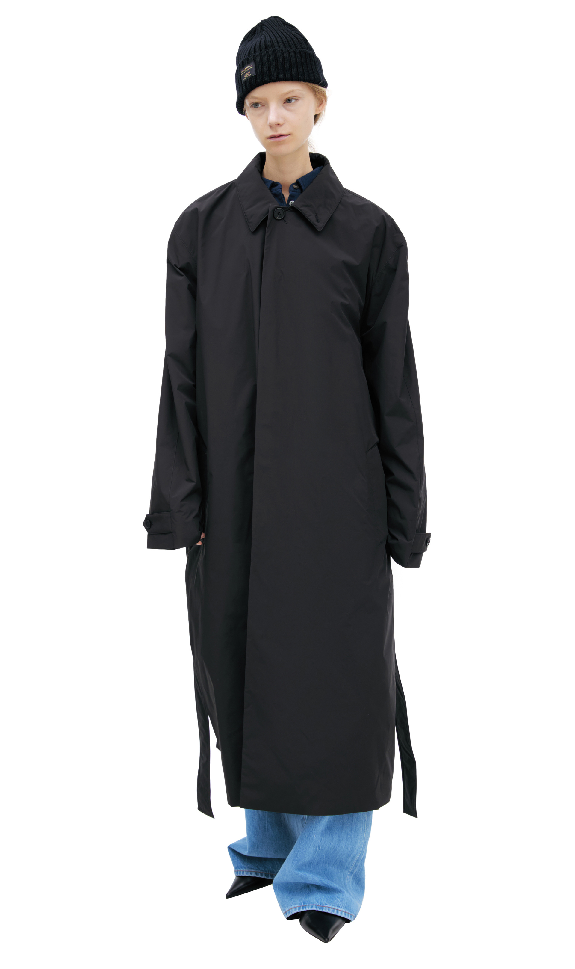 The Row Black buttoned coat