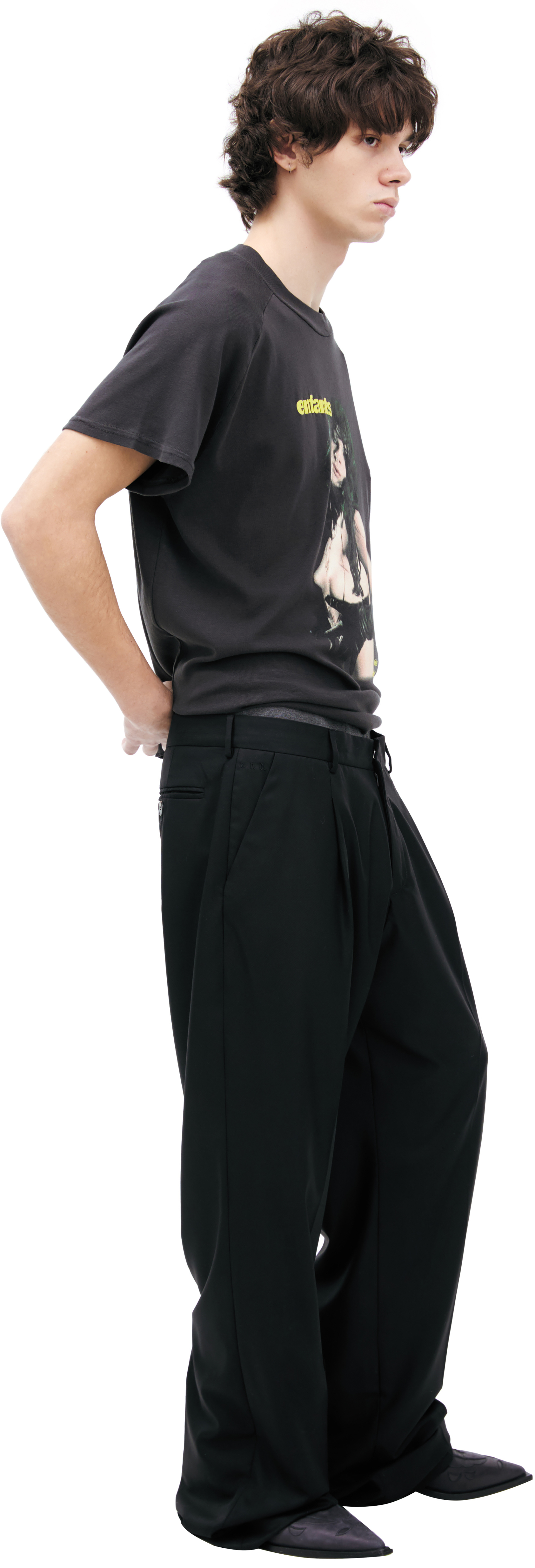 Enfants Riches Déprimés Black wool trousers