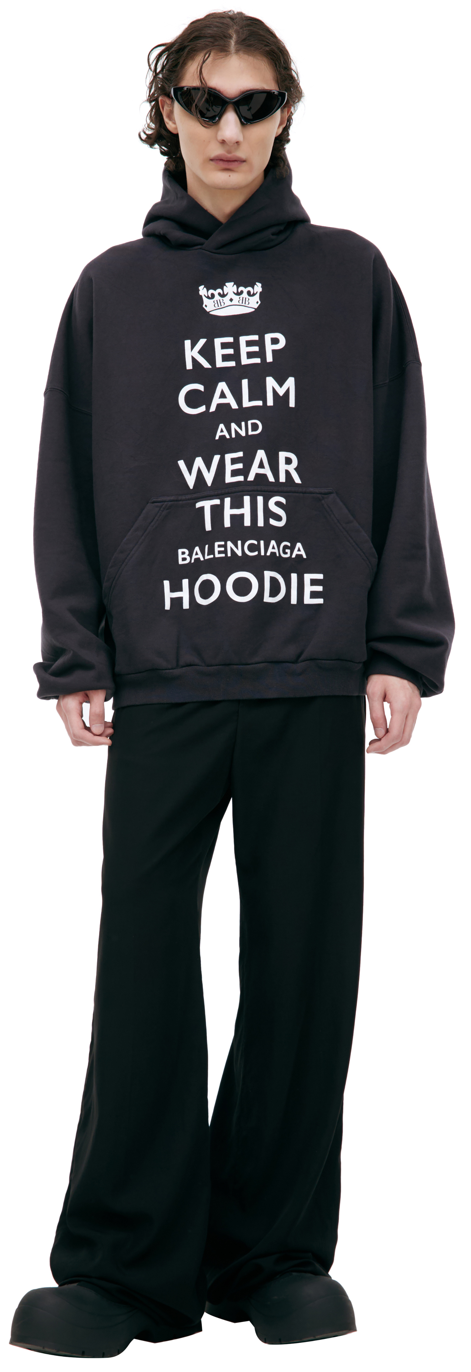 Balenciaga Black \'Keep Calm\' hoodie