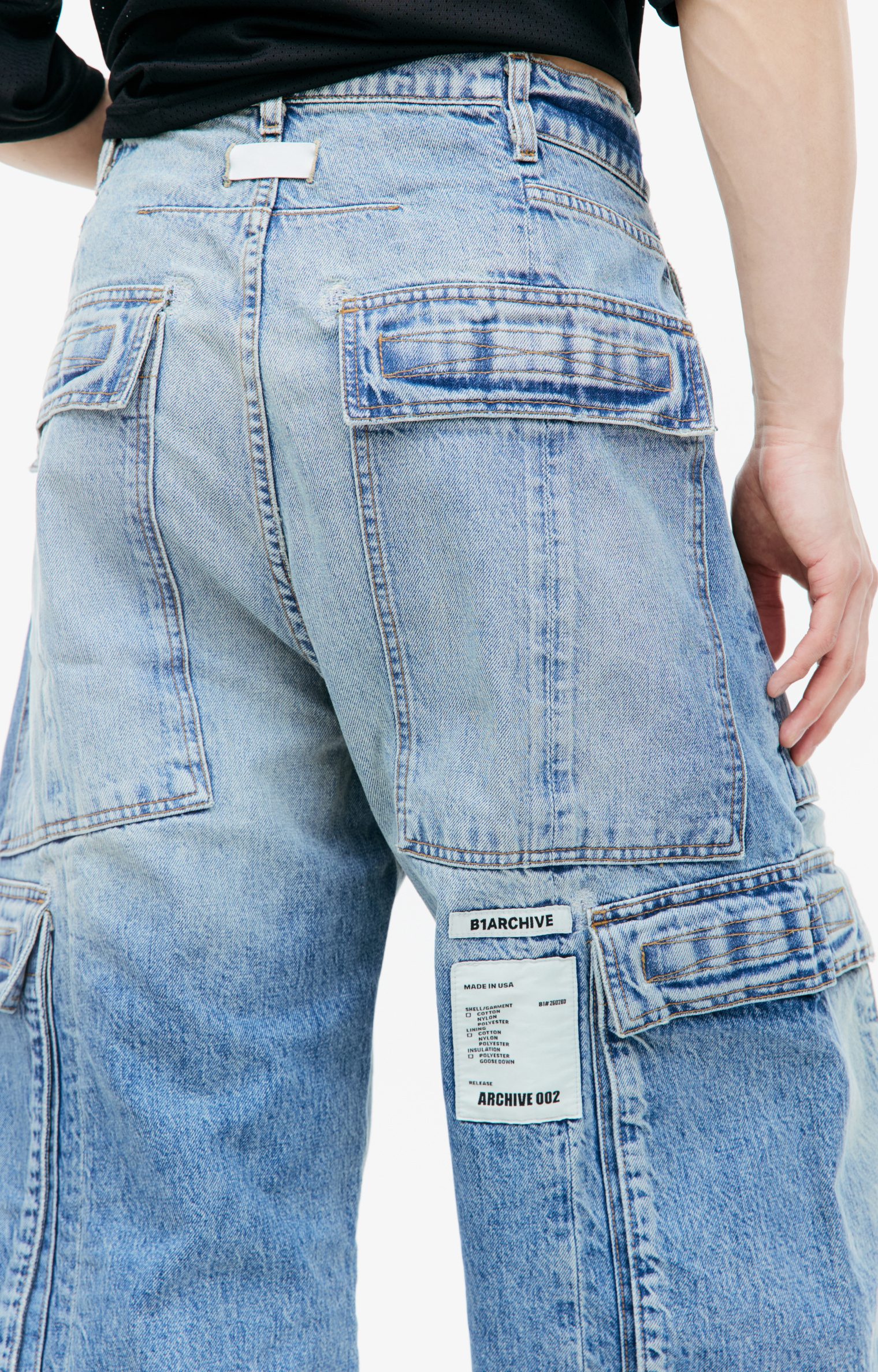 B1ARCHIVE Blue cargo jeans