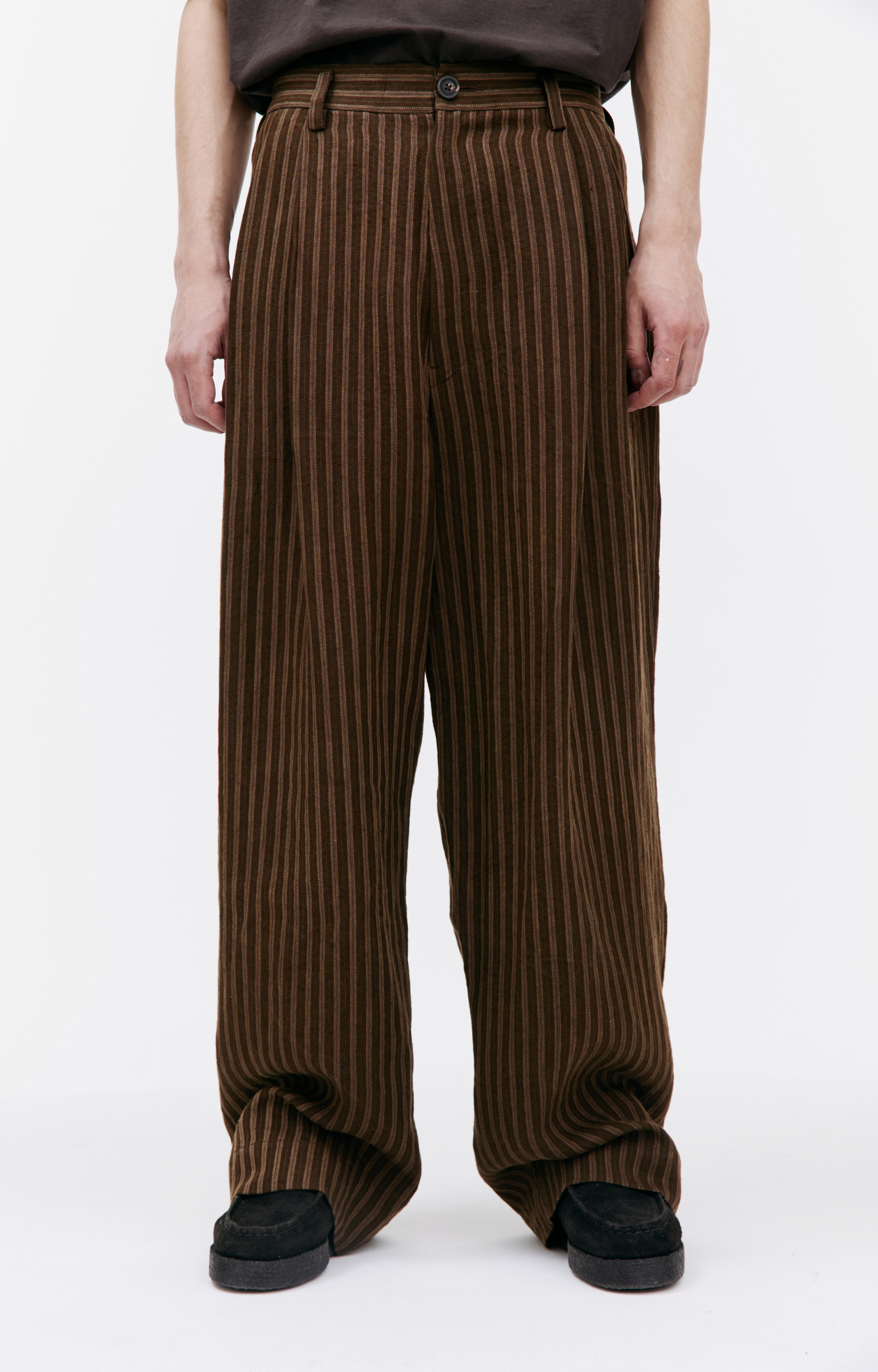 Ziggy Chen Brown linen trousers