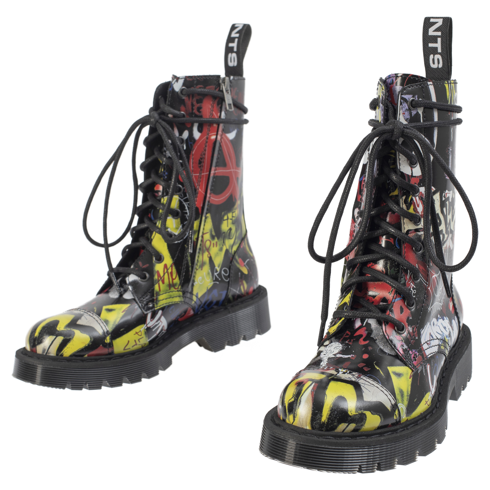 VETEMENTS Graffiti lace-up boots