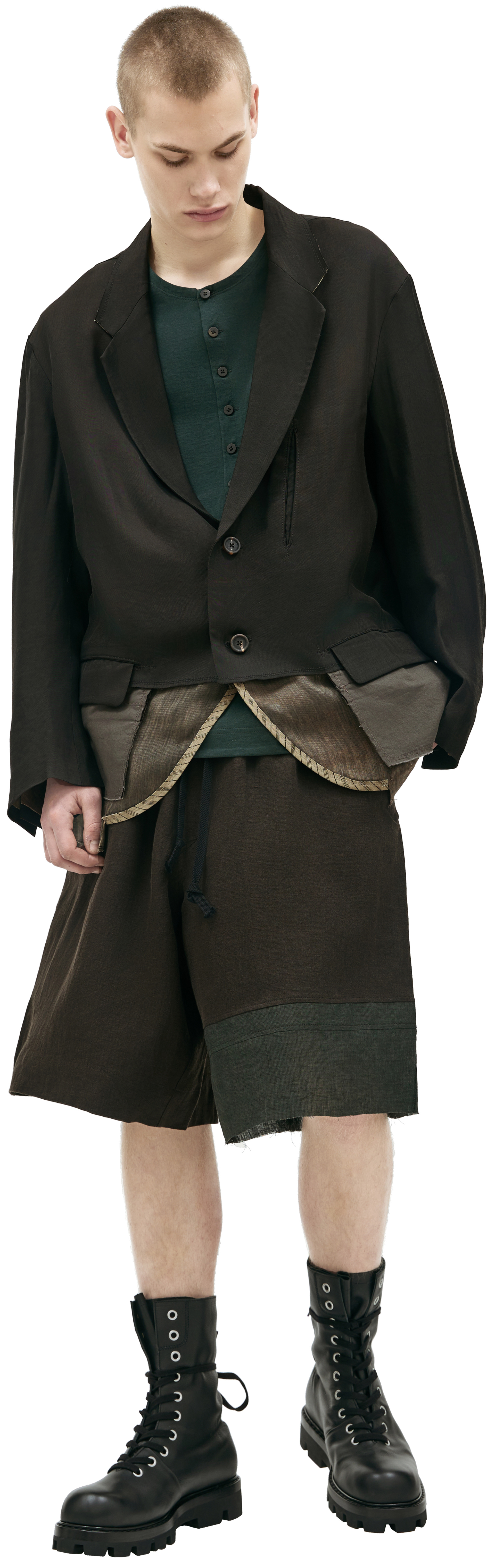 Ziggy Chen Layered blazer on buttons