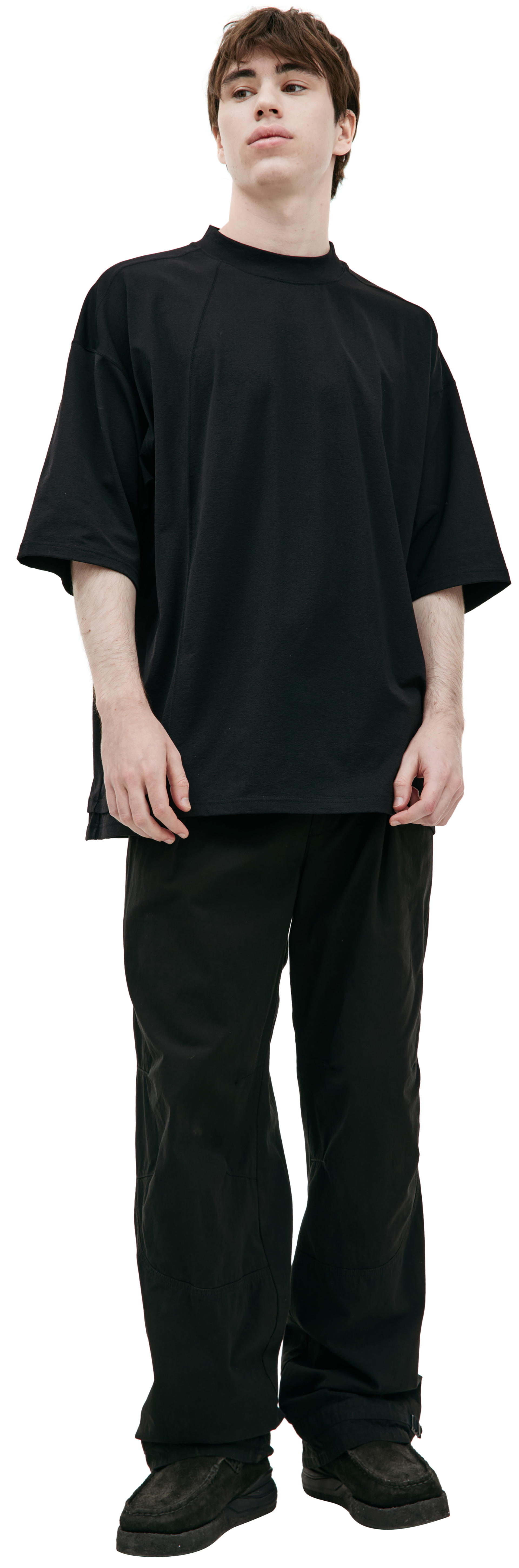The Viridi-Anne Black asymmetrical t-shirt