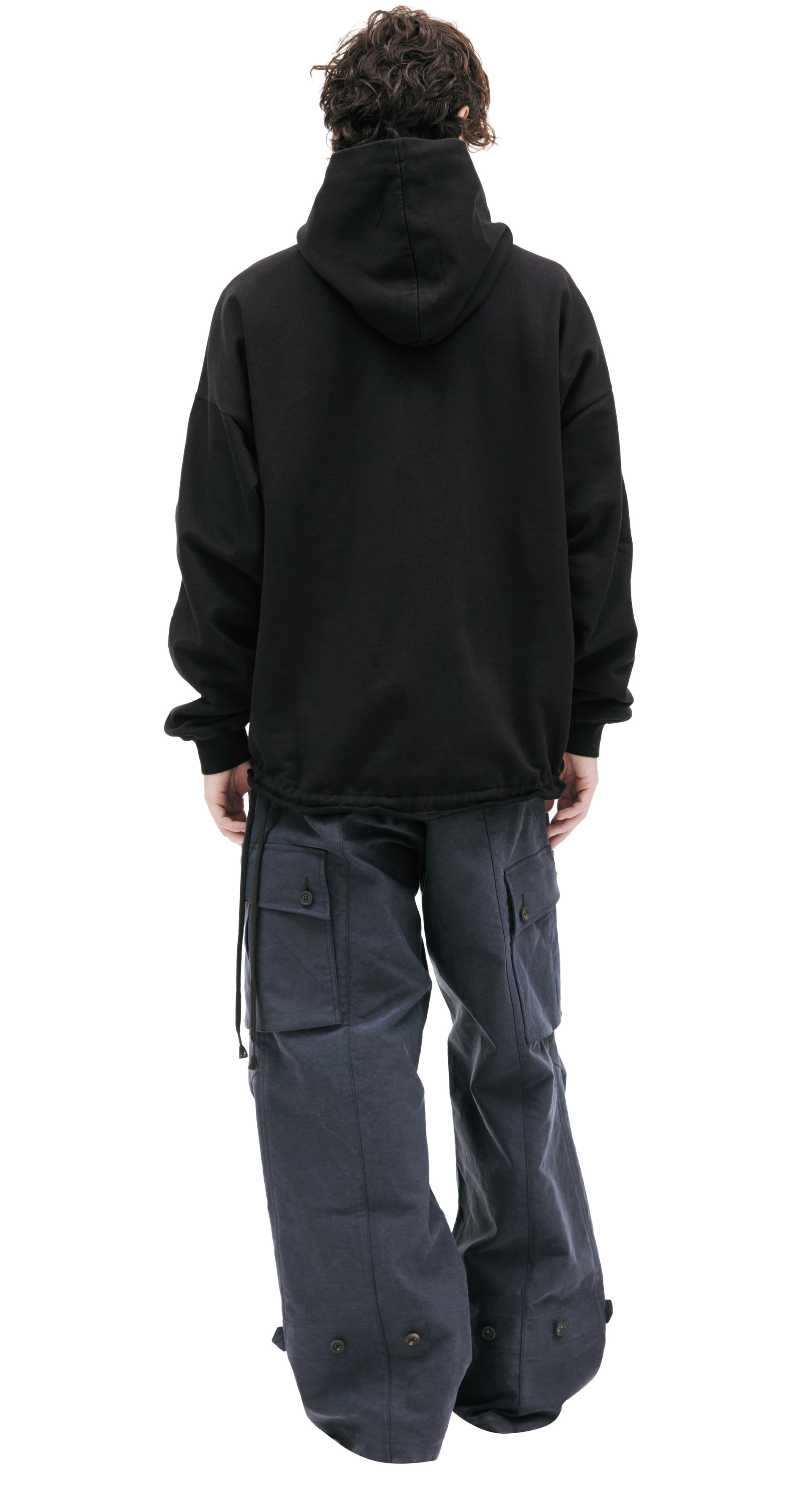 The Viridi-Anne Cotton hoodie with a drawstring