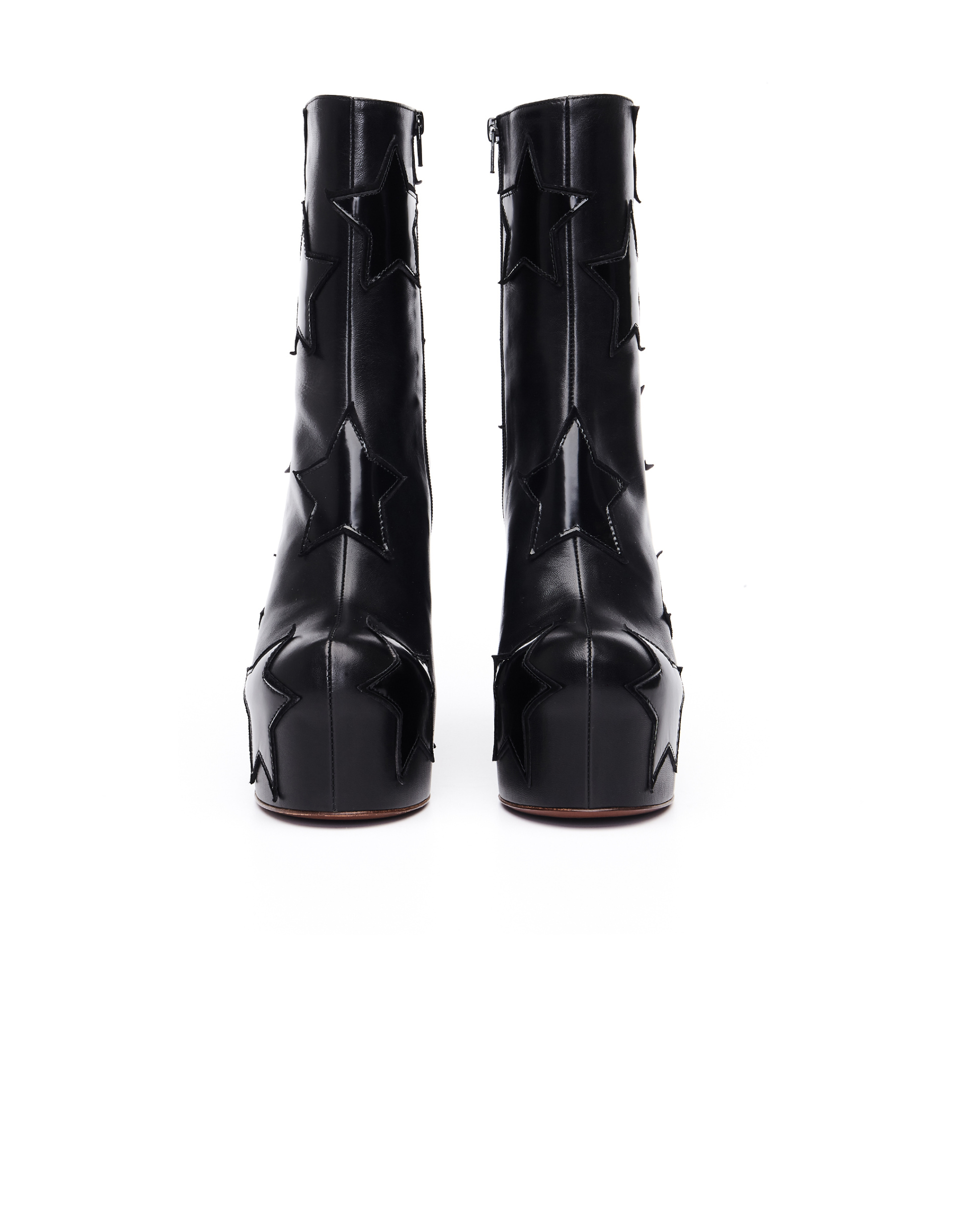 VETEMENTS Stars-appliqué Platform Heel Leather Boots