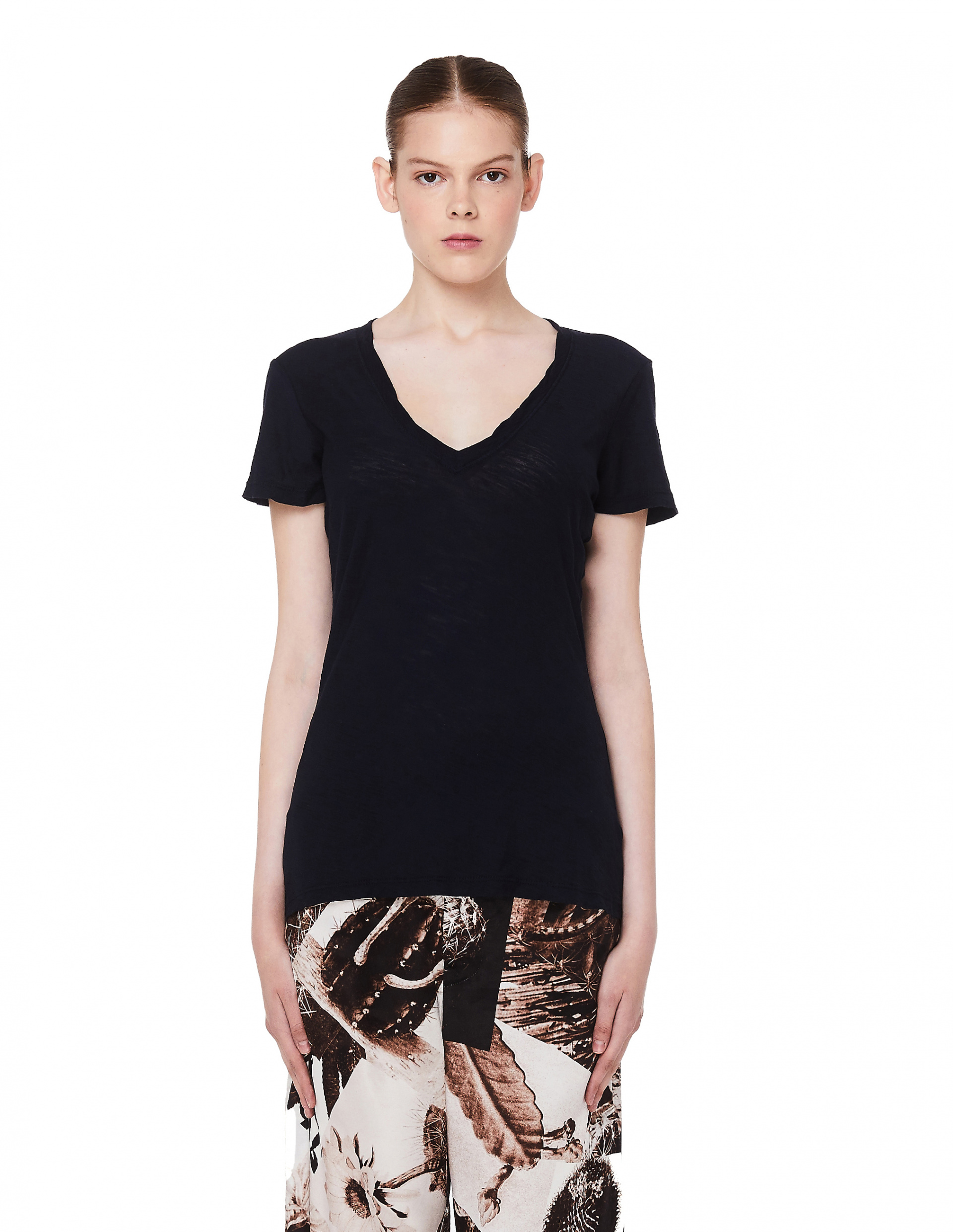 Buy James Perse women navy blue deep blue cotton tshirt for 51 online