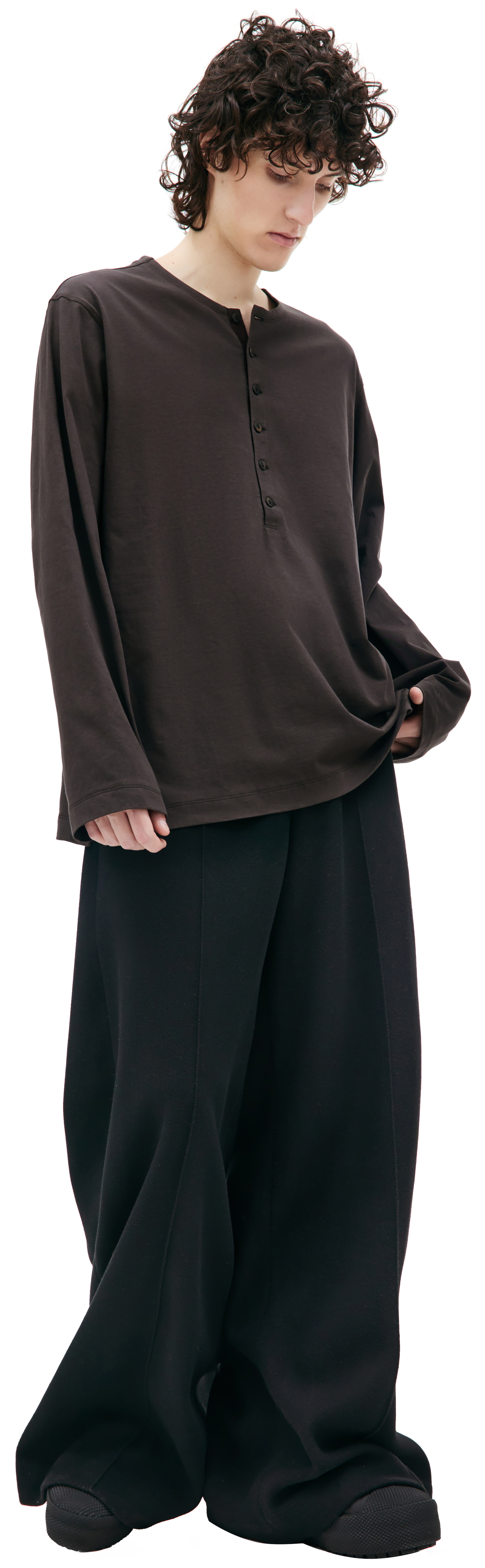 Ziggy Chen Brown cotton longsleeve
