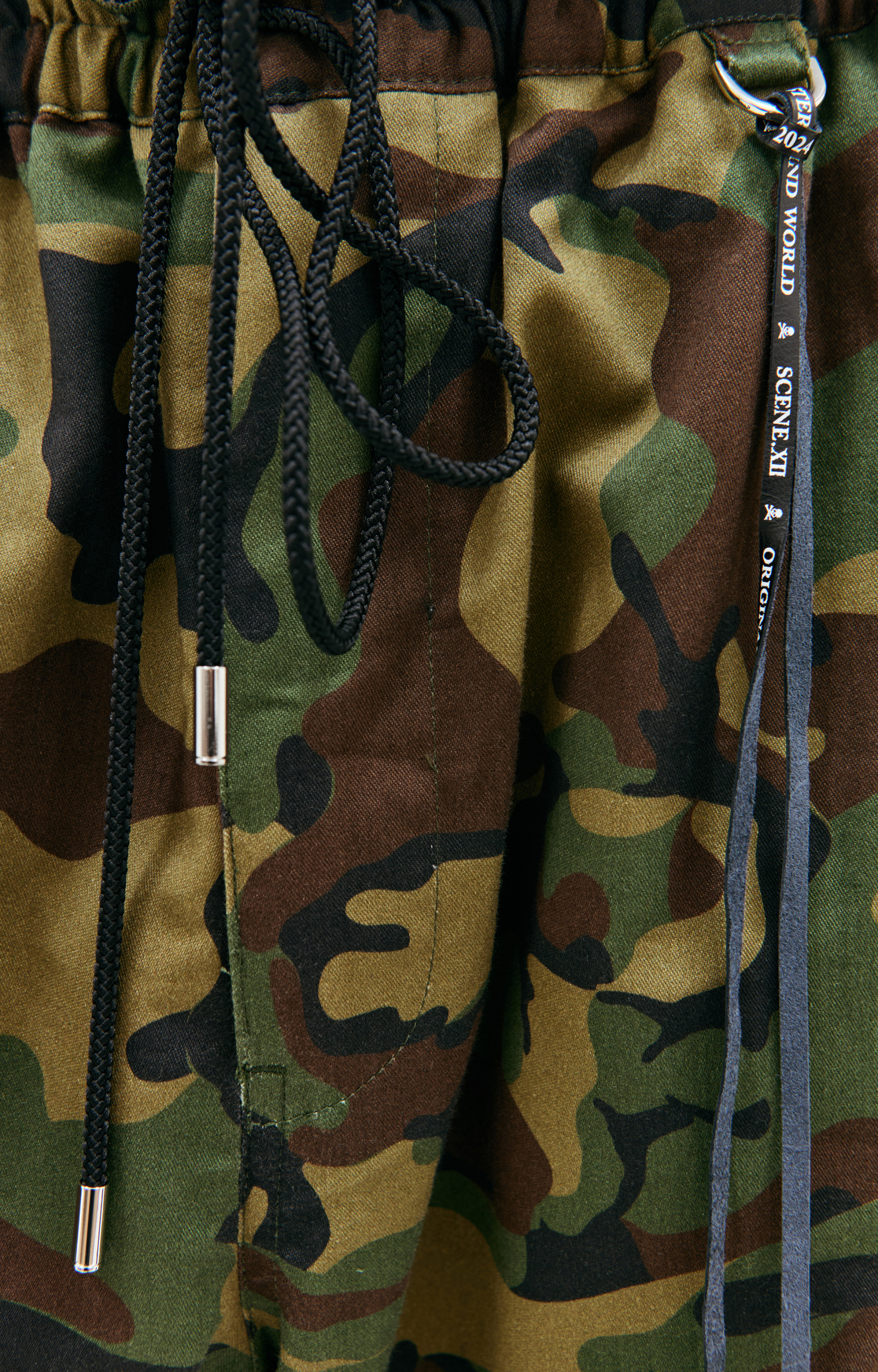 Mastermind WORLD Black cotton cargo trousers