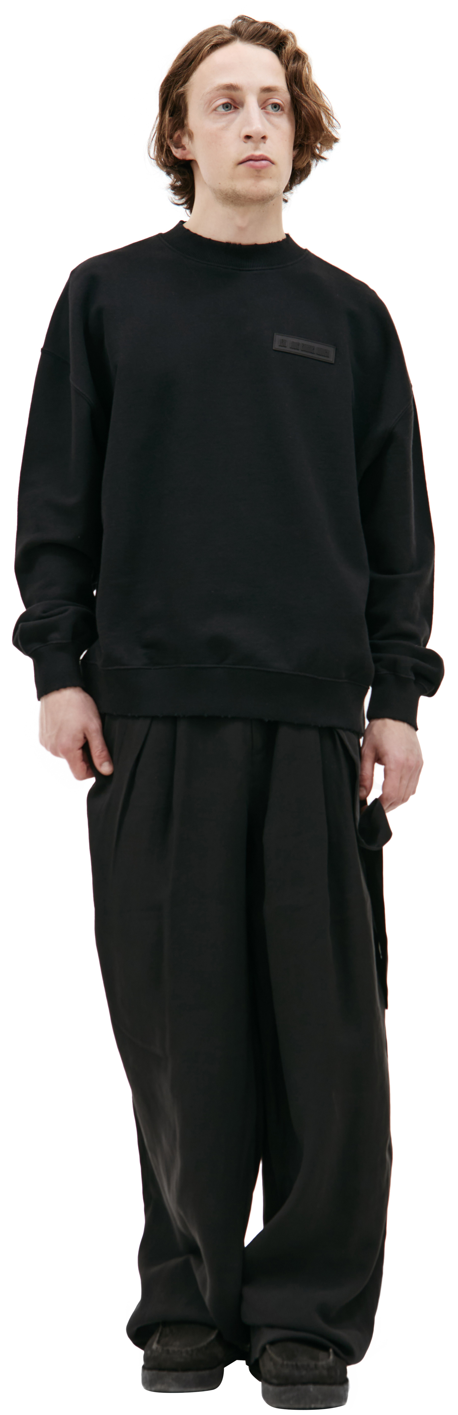 LOUIS GABRIEL NOUCHI Black cotton sweatshirt