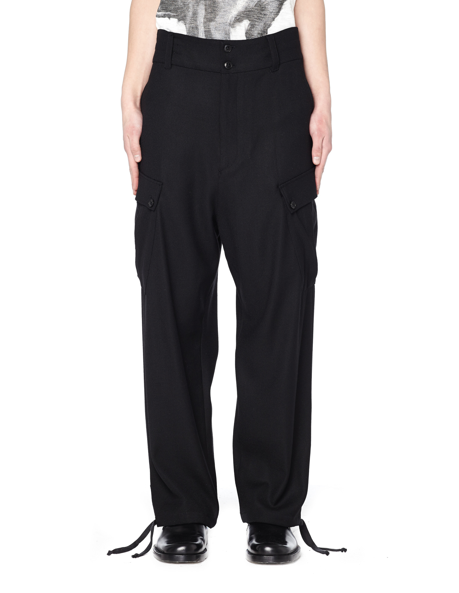 Ann Demeulemeester Wool and rayon trousers