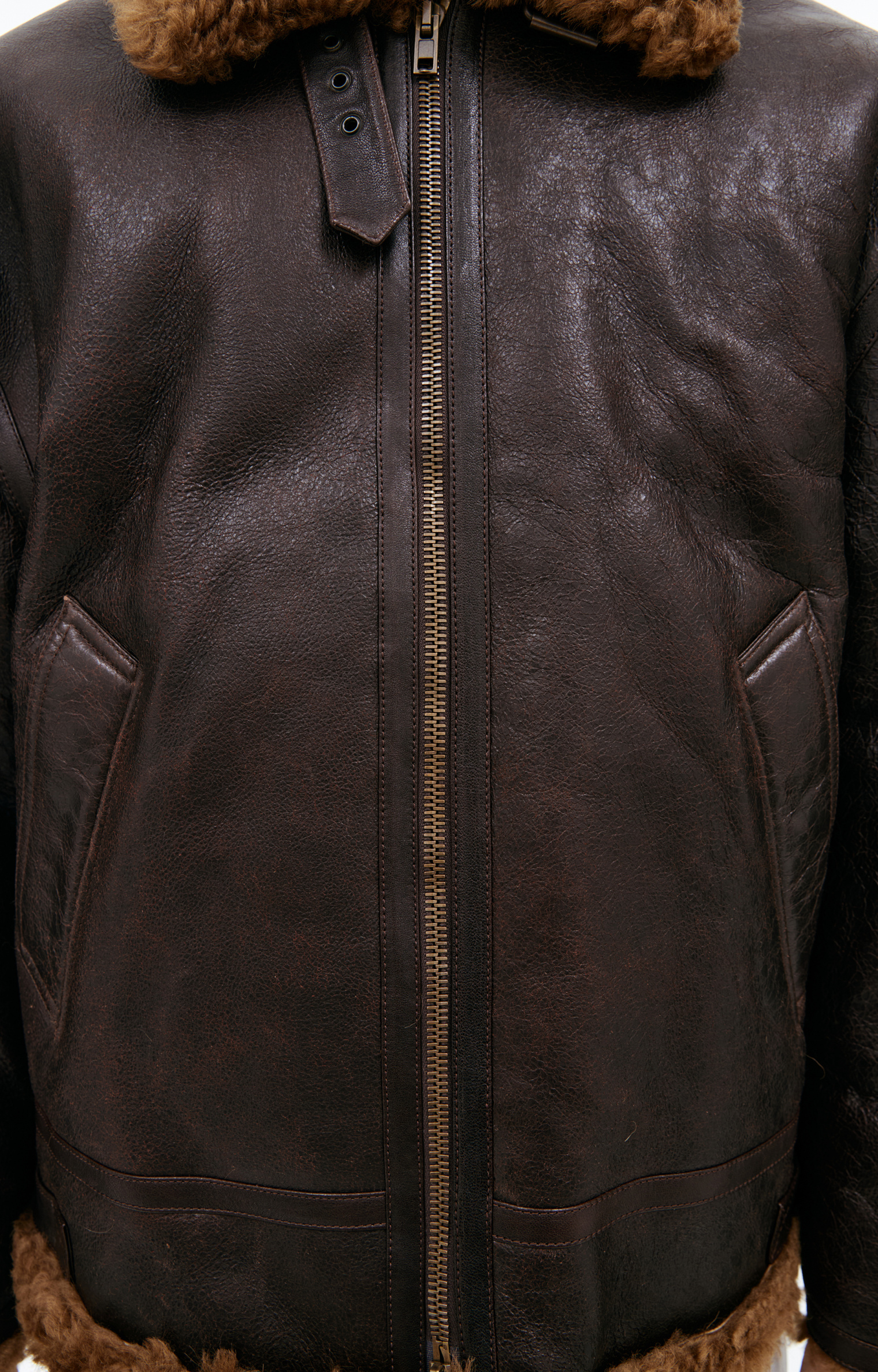 VETEMENTS Leather aviator jacket