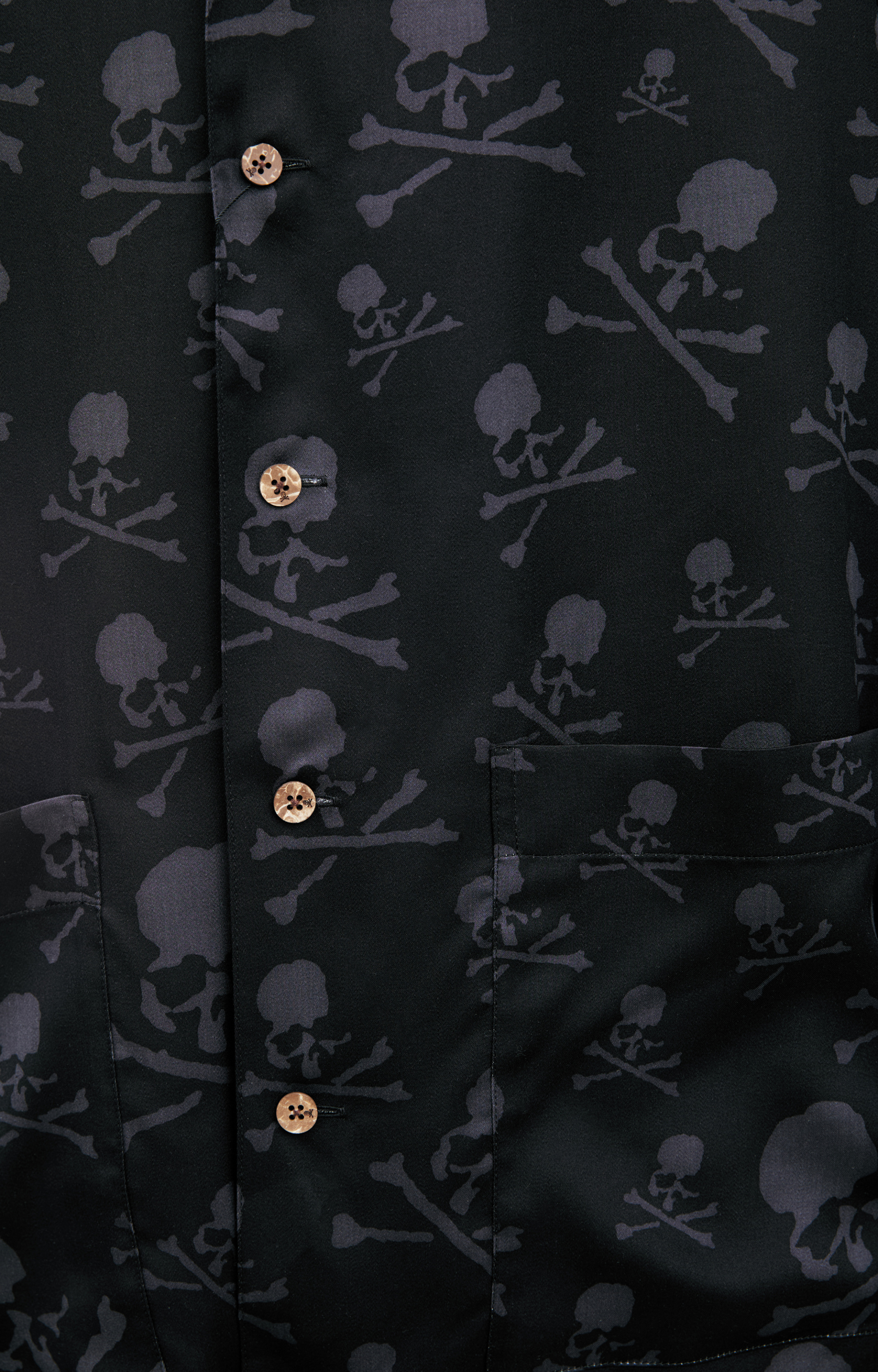 Mastermind WORLD Monoprint silk shirt