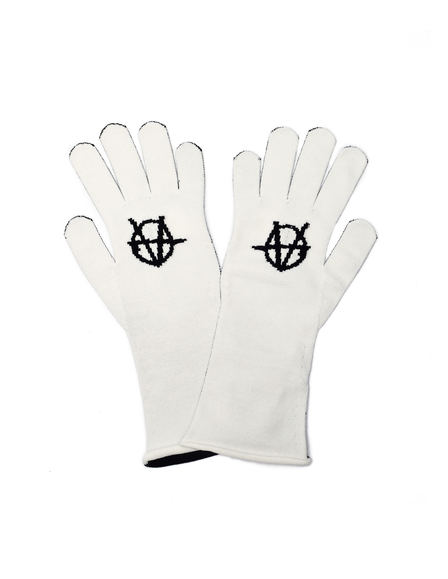 VETEMENTS Black & White L.O.L. Gloves