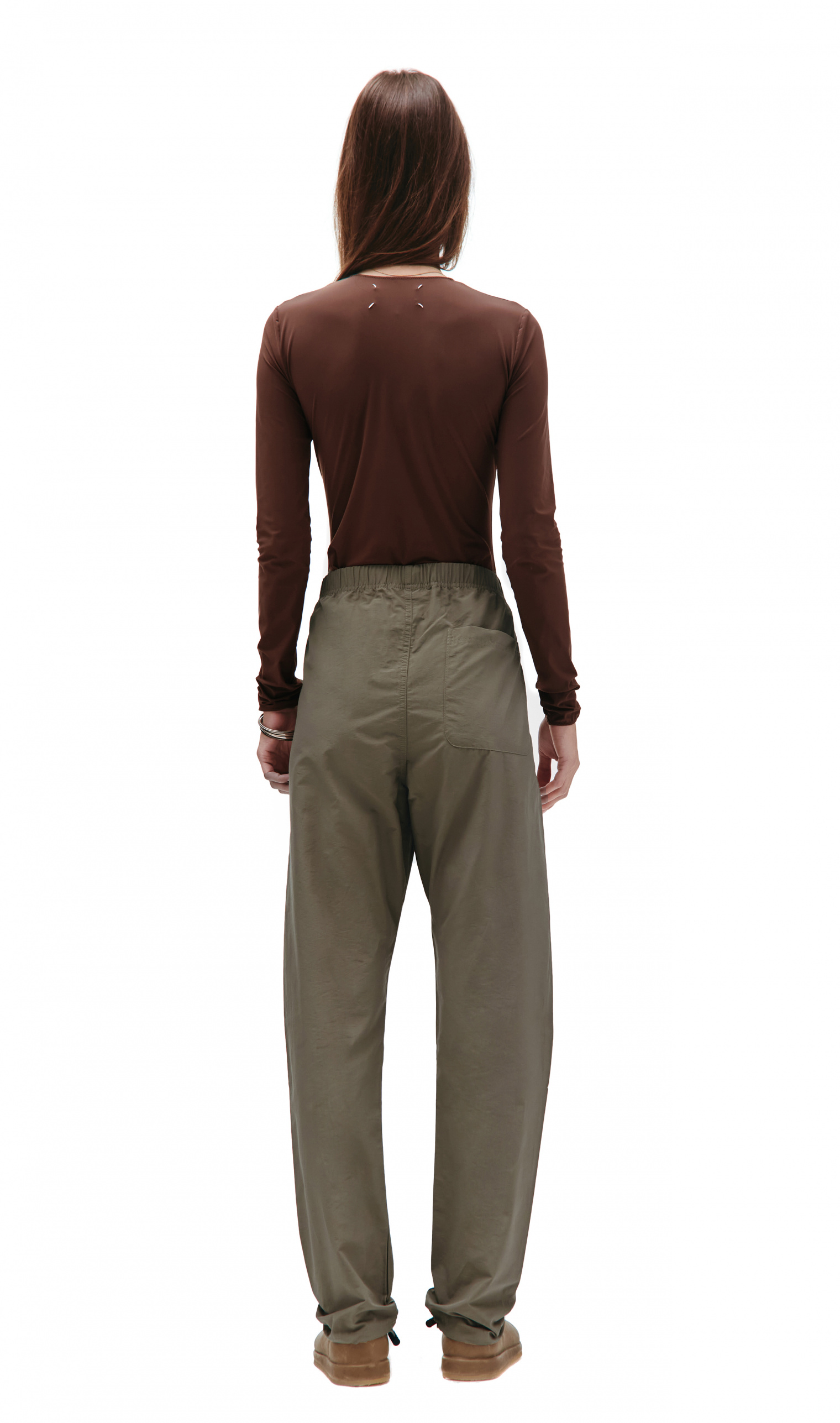 Fear of God Essentials Brown track pant with logo