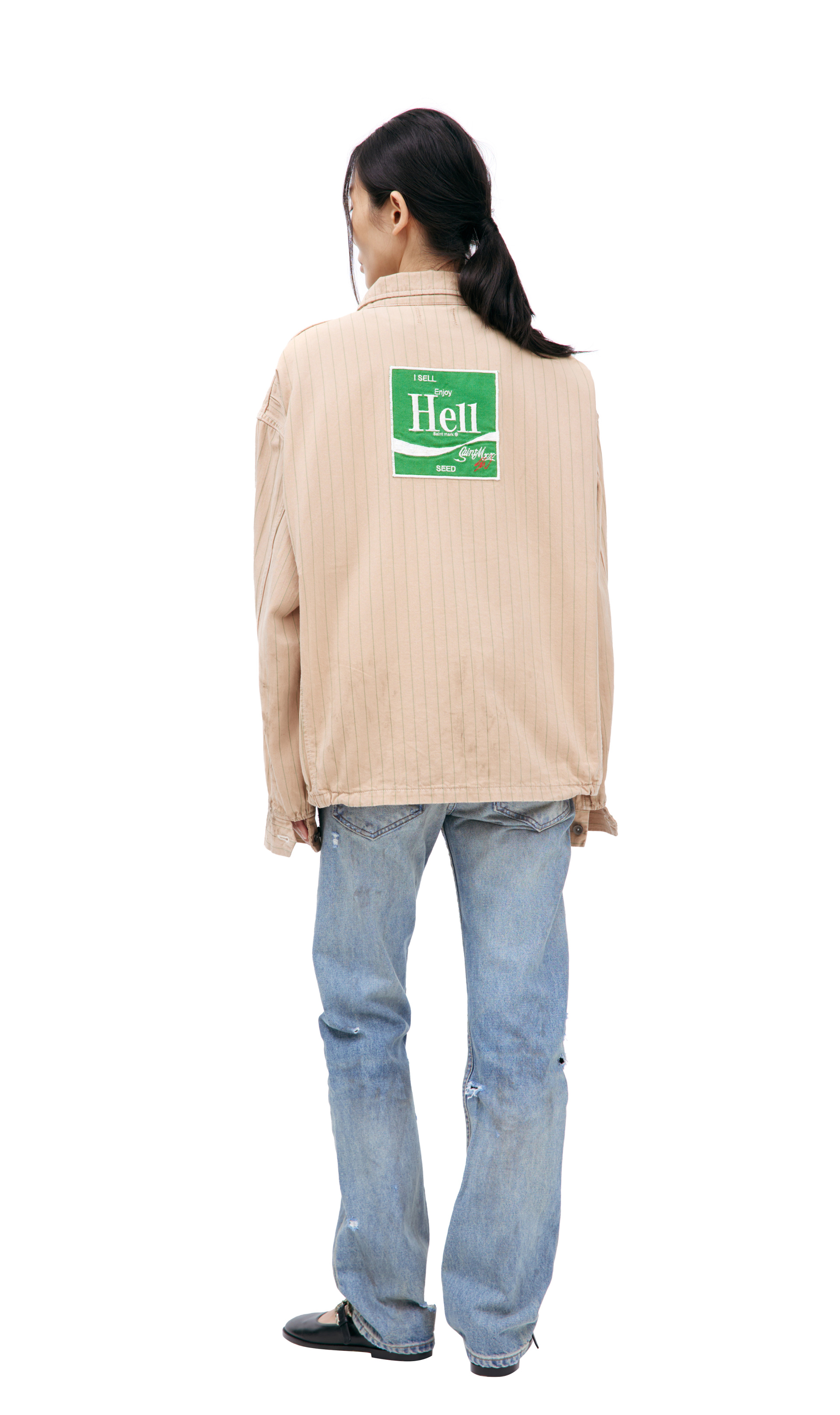 Saint Mxxxxxx Beige jacket with patch
