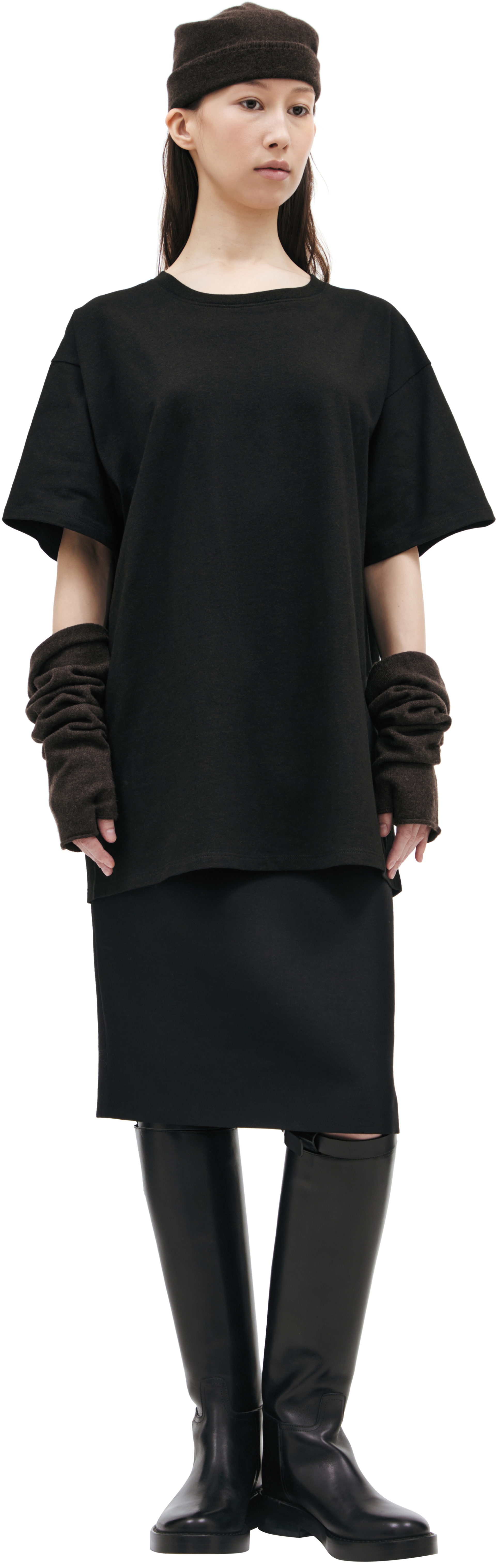 The Row Футболка-6900-K603/BLACK полоса сзади.черная