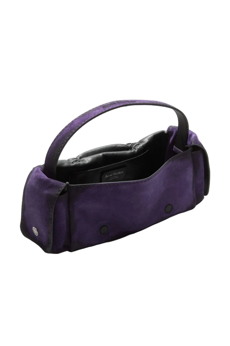 Buy Acne Studios women multipocket suede shoulder bag for $1,950