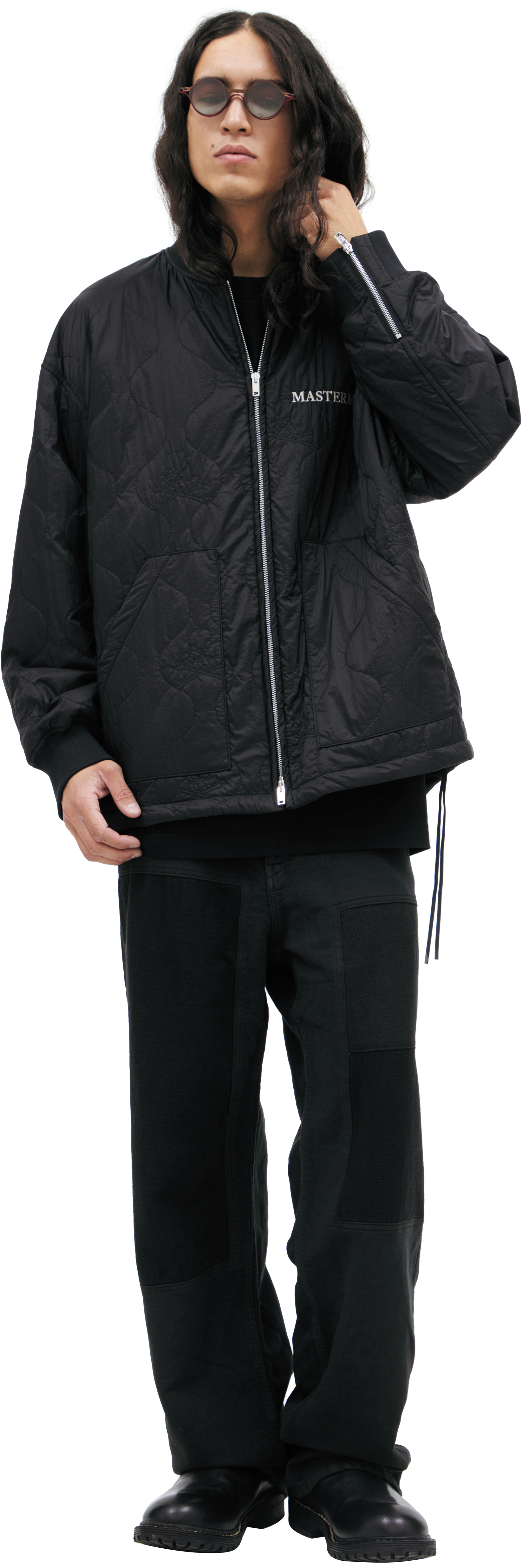 Mastermind WORLD Quilted jacket with logo