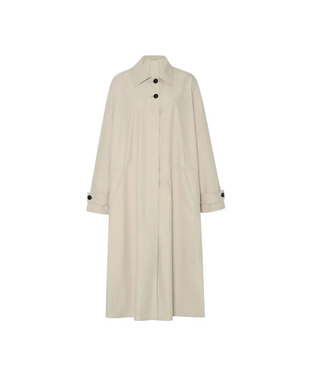 The Row Beige button-down raincoat