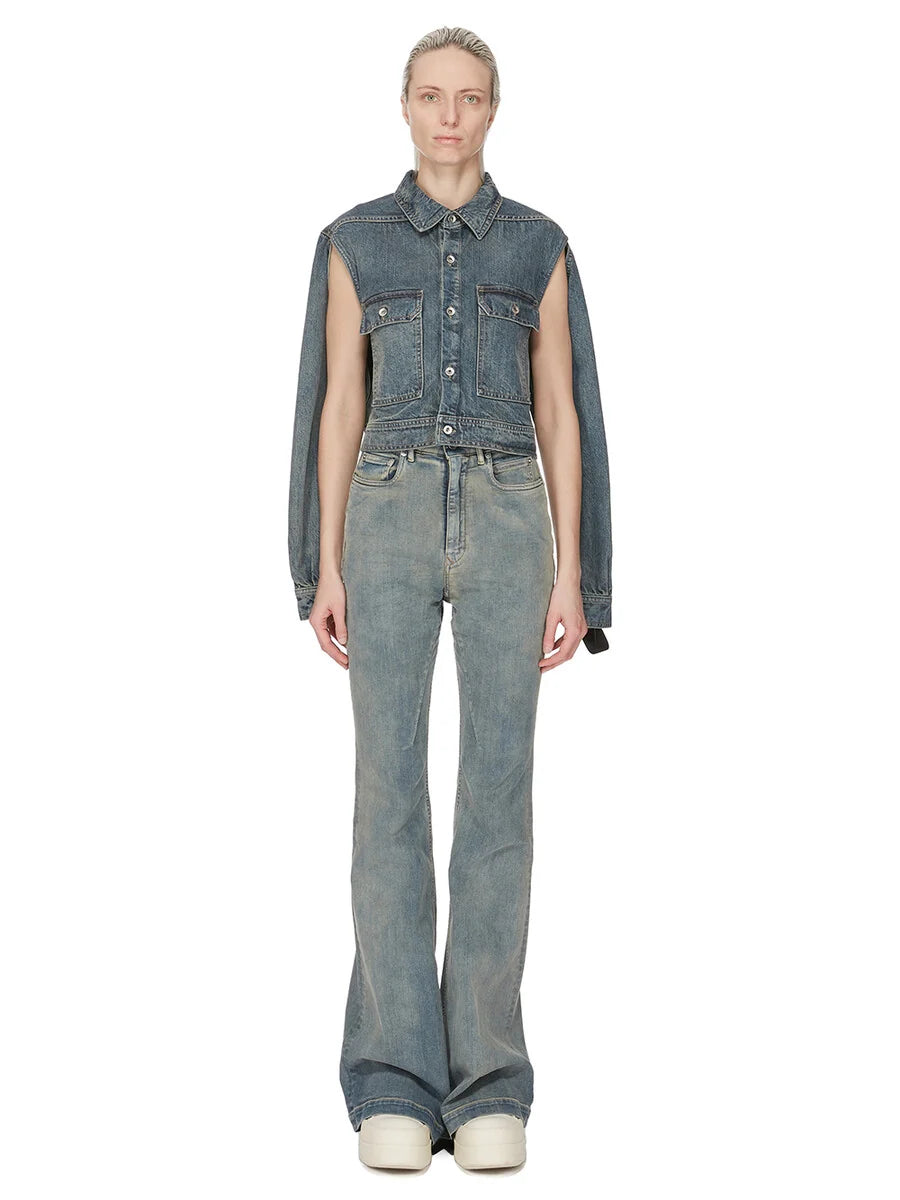 DRKSHDW by Rick Owens Cape Sleeve Cropped Outershirt