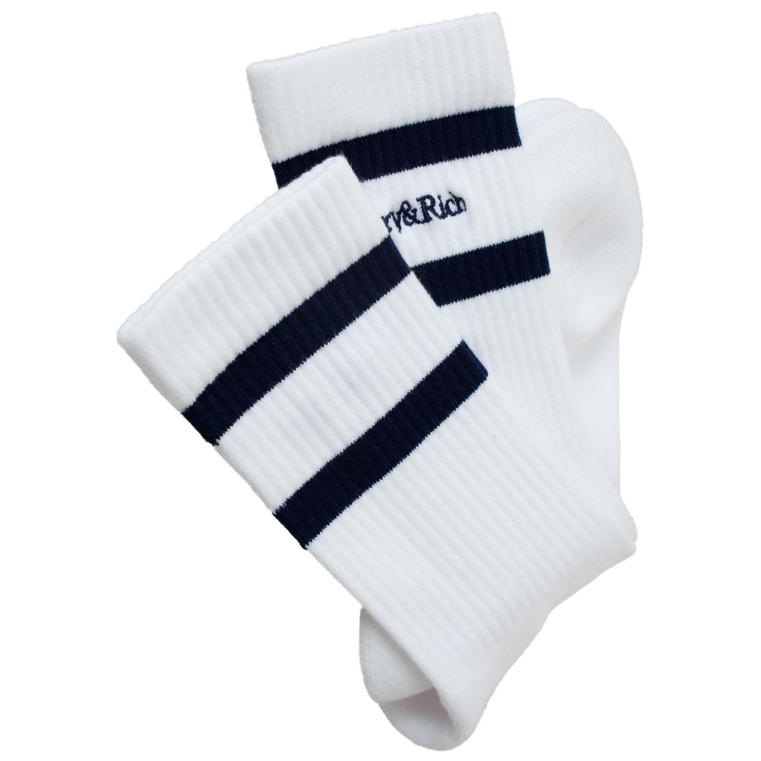 SPORTY & RICH Logo embroidered socks