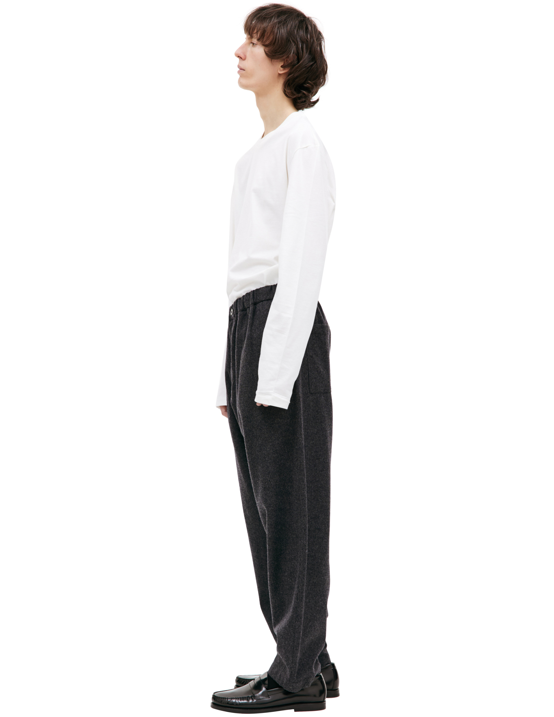 Jil Sander Wool elasticized waistband trousers