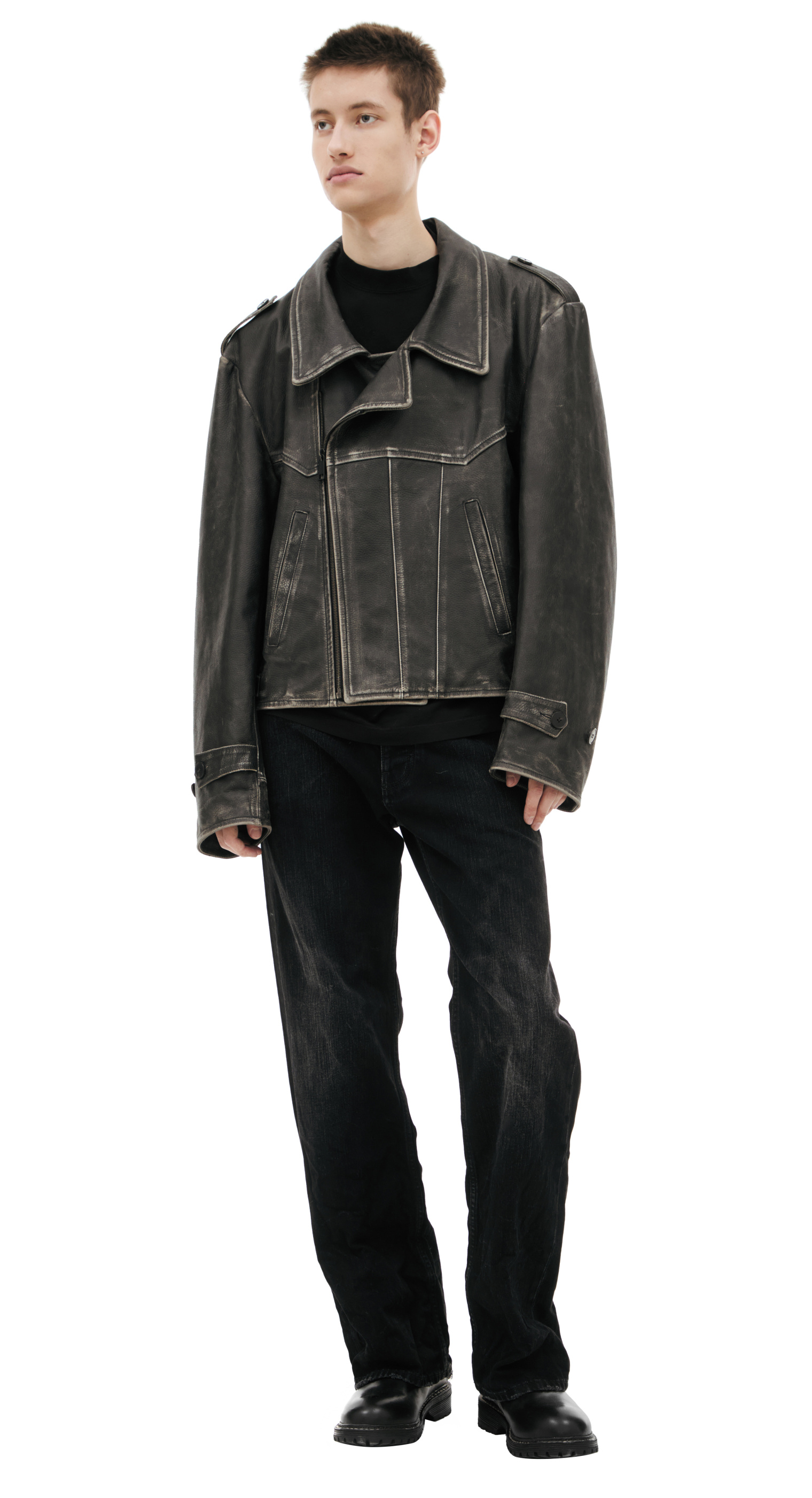 Enfants Riches Déprimés Leather print jacket