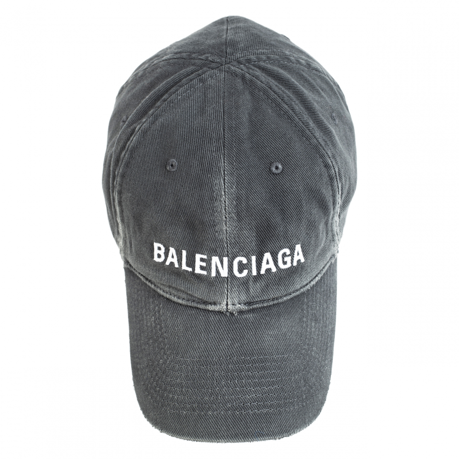 Balenciaga Grey Logo Embroidered Cap