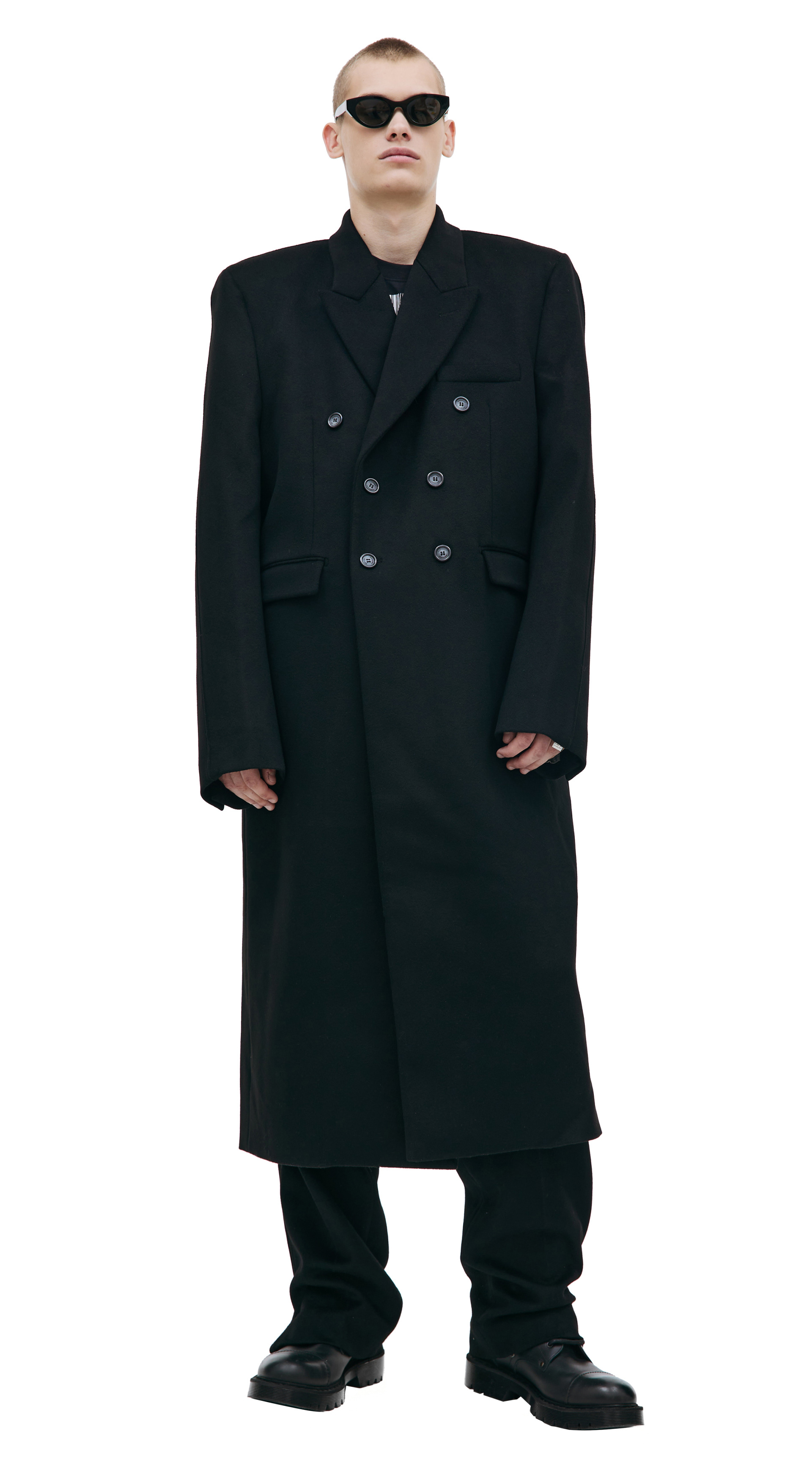 VTMNTS Black wool coat