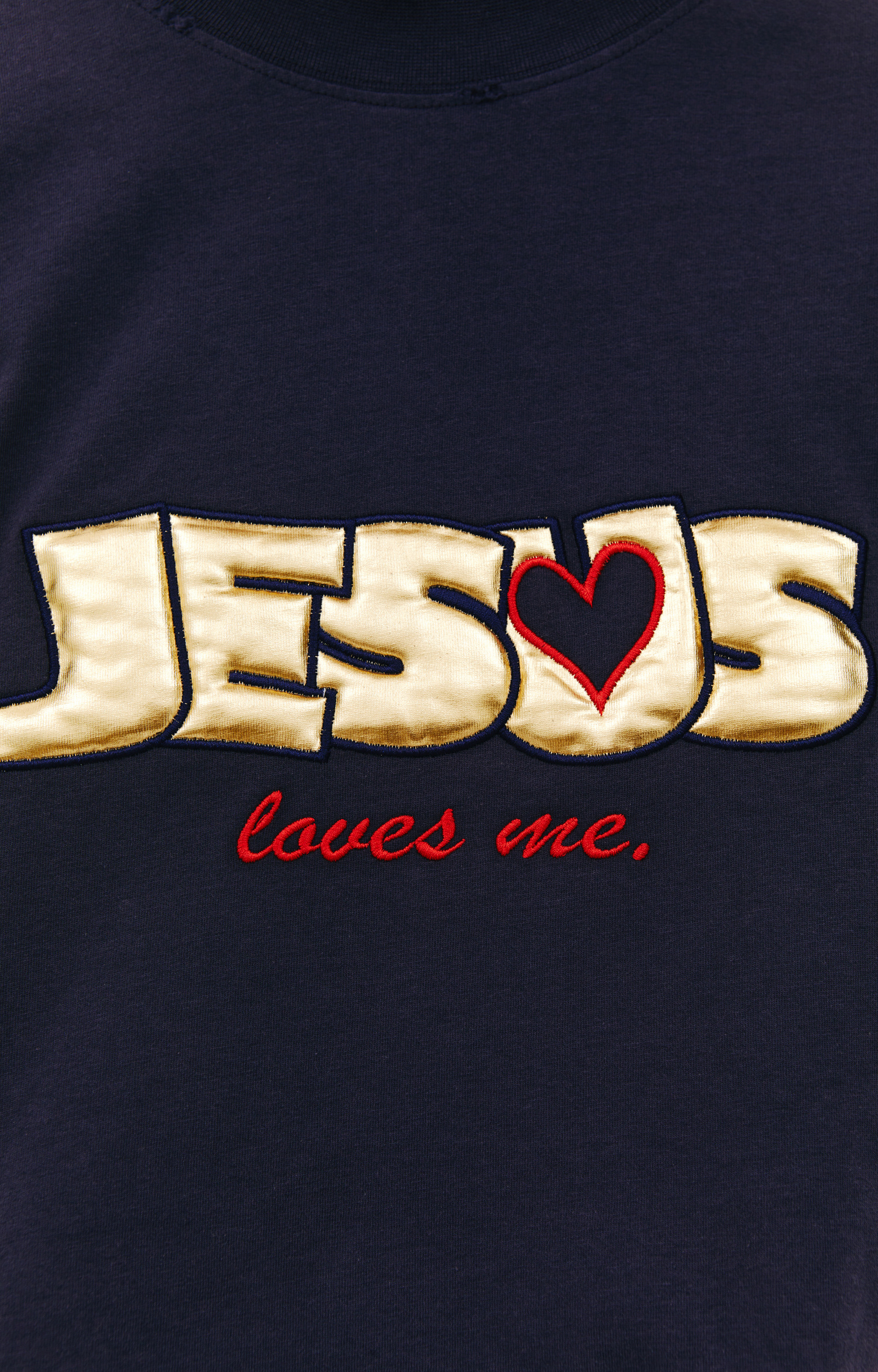VETEMENTS Оверсайз футболка с патчем Jesus