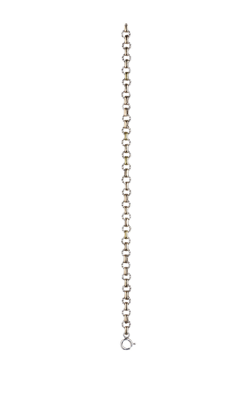 Ugo Cacciatori Silver Cable & Chain Bracelet