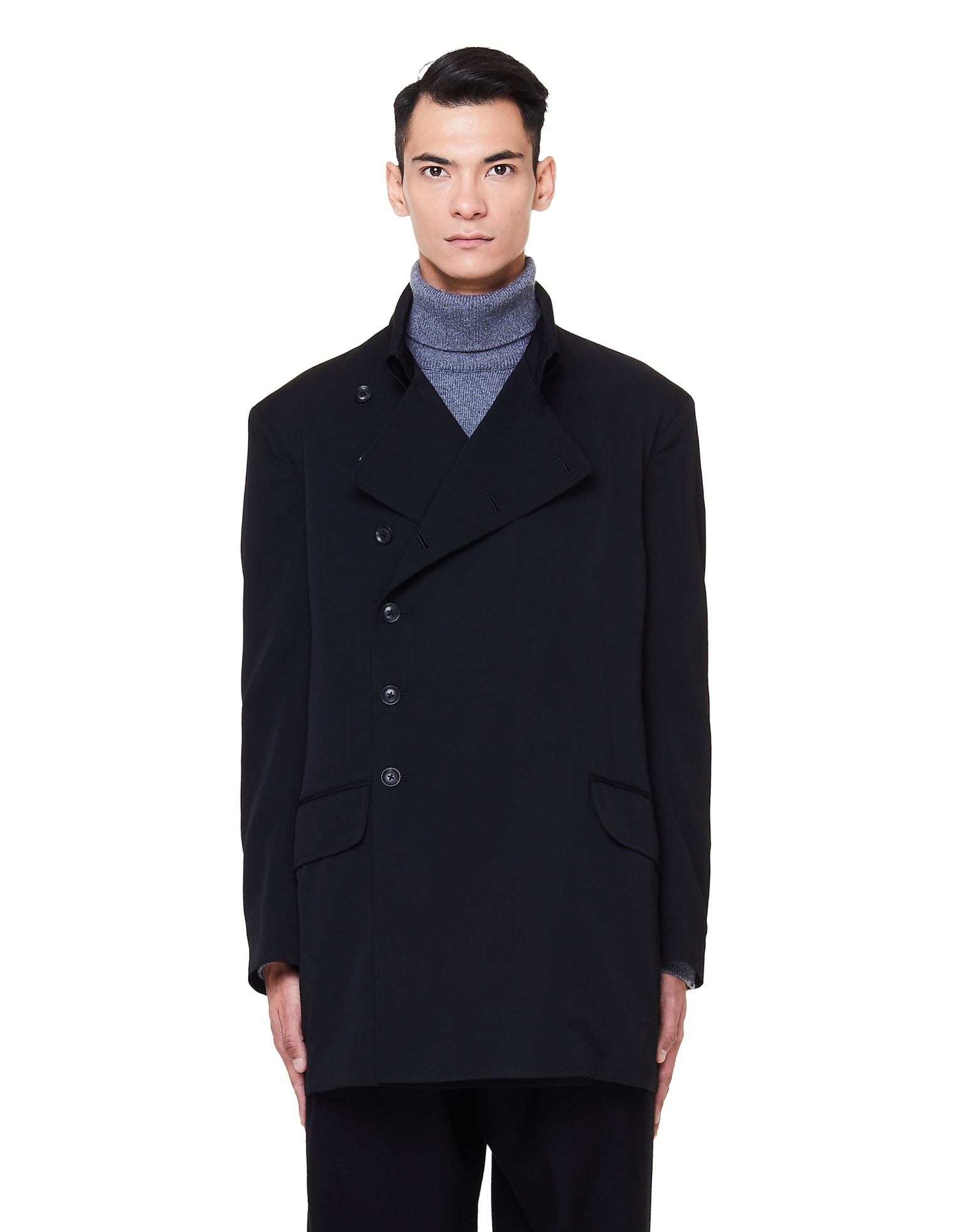 Yohji Yamamoto Black Gabardine Jacket