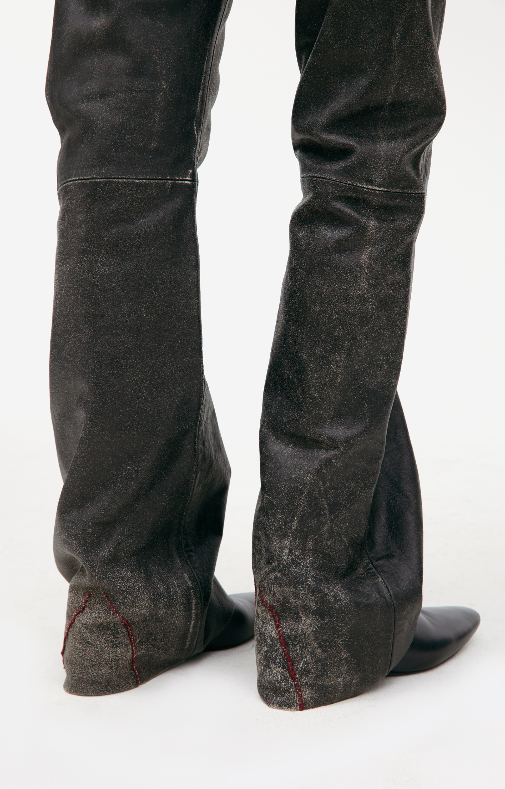 Enfants Riches Déprimés Leather trousers with stitching