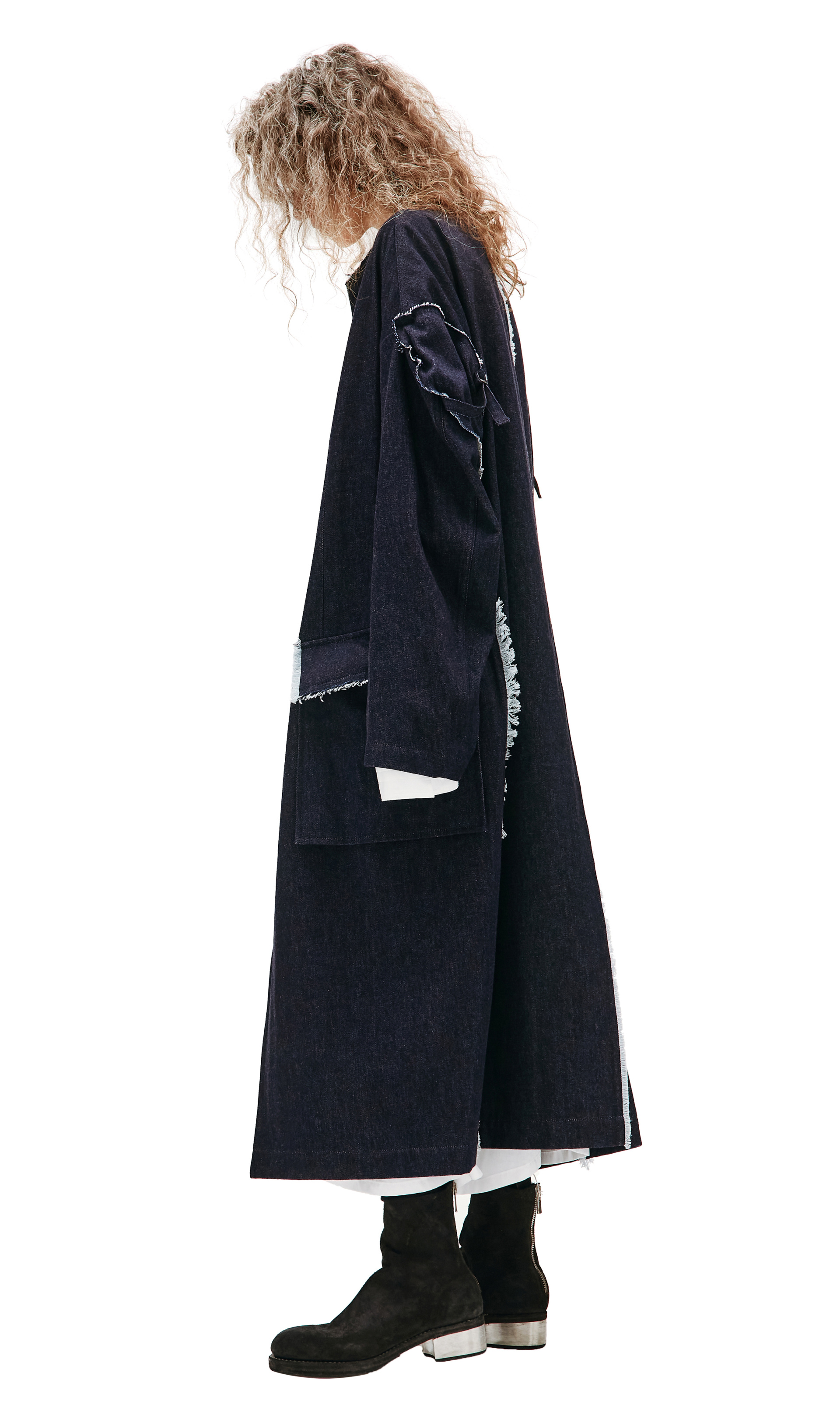 Y\'s Navy Denim Coat