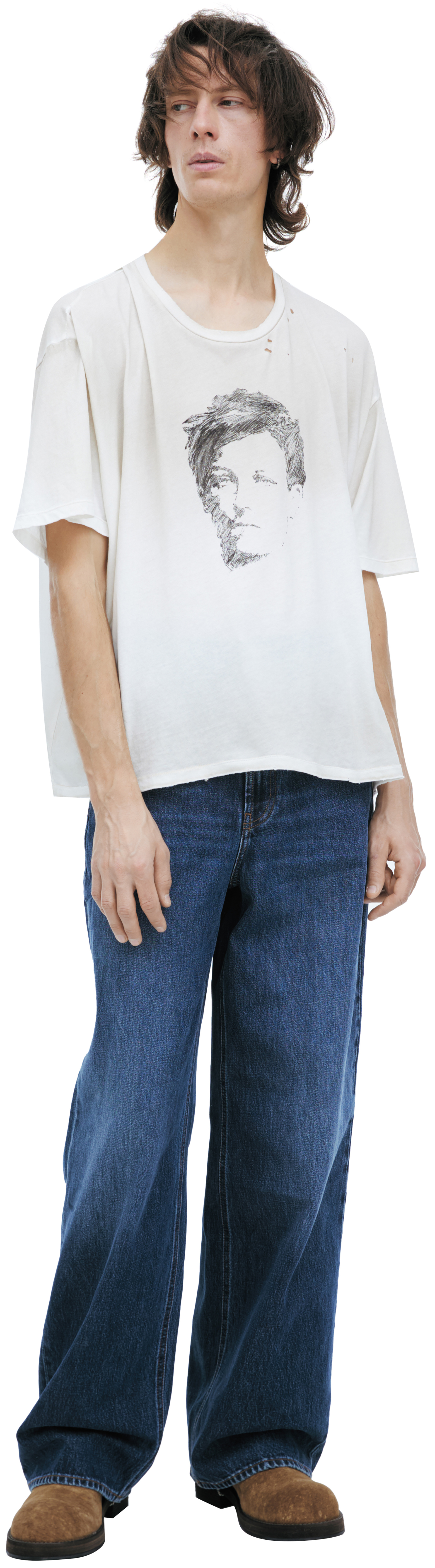 Ann Demeulemeester Cotton т-shirt with a round neckline