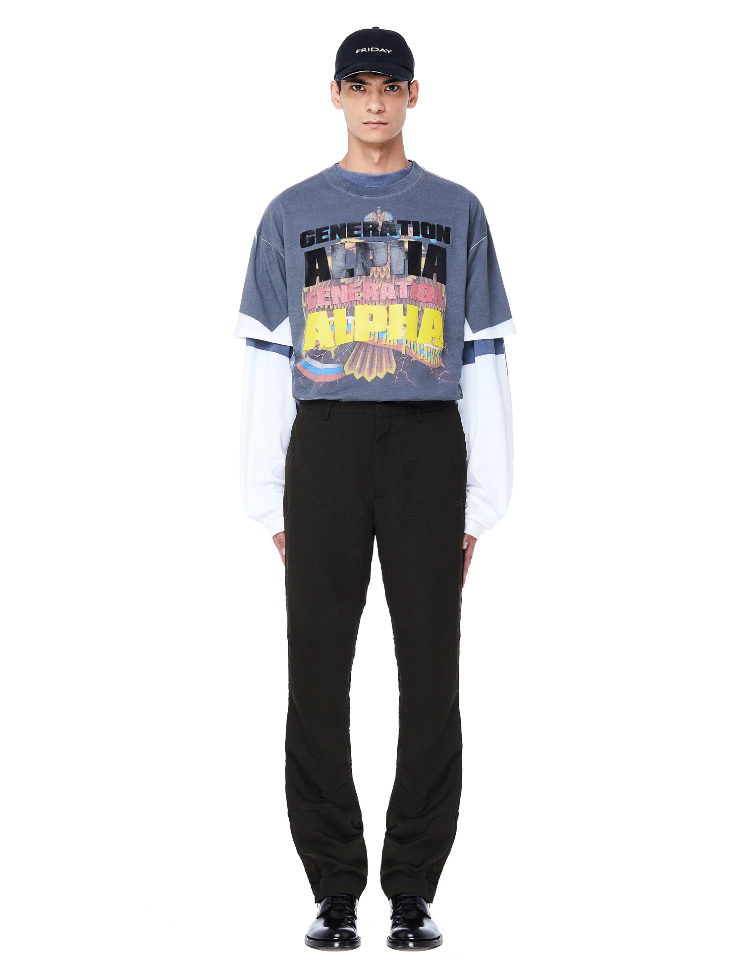 VETEMENTS Generation Alpha Grey Cotton T-shirt