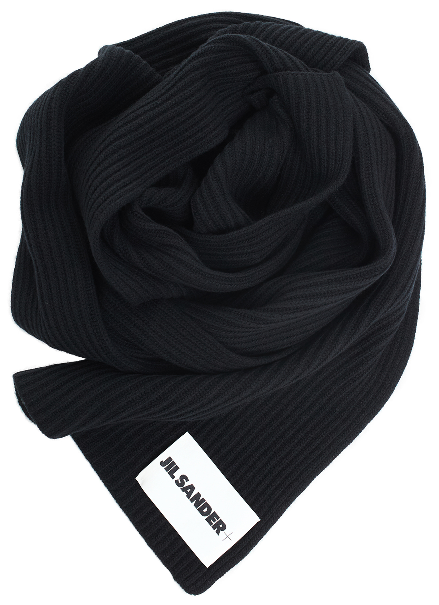 Jil Sander Wool scarf with patch