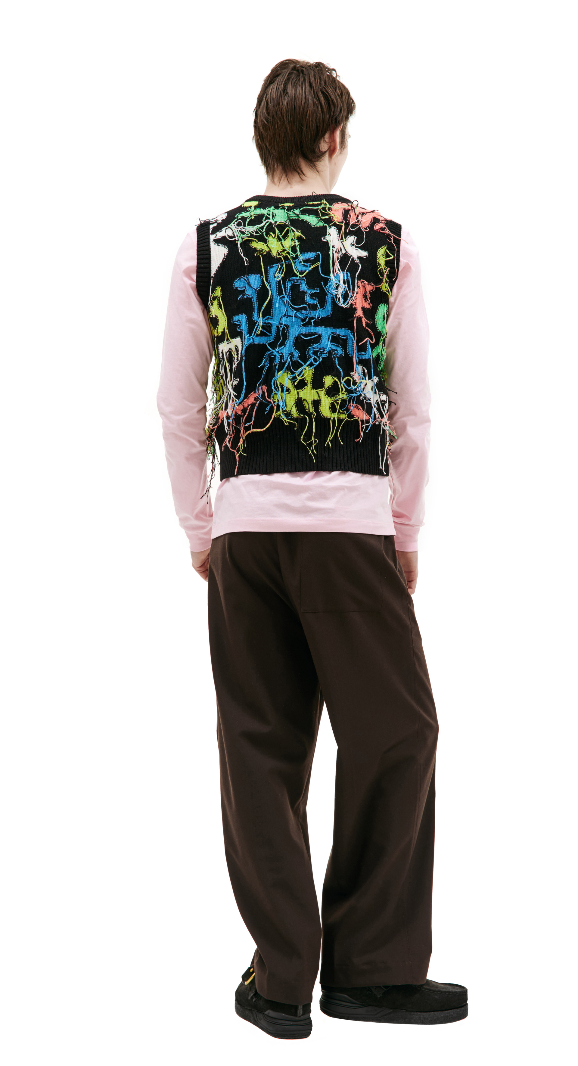 CHARLES JEFFREY LOVERBOY Intarsia knit vest