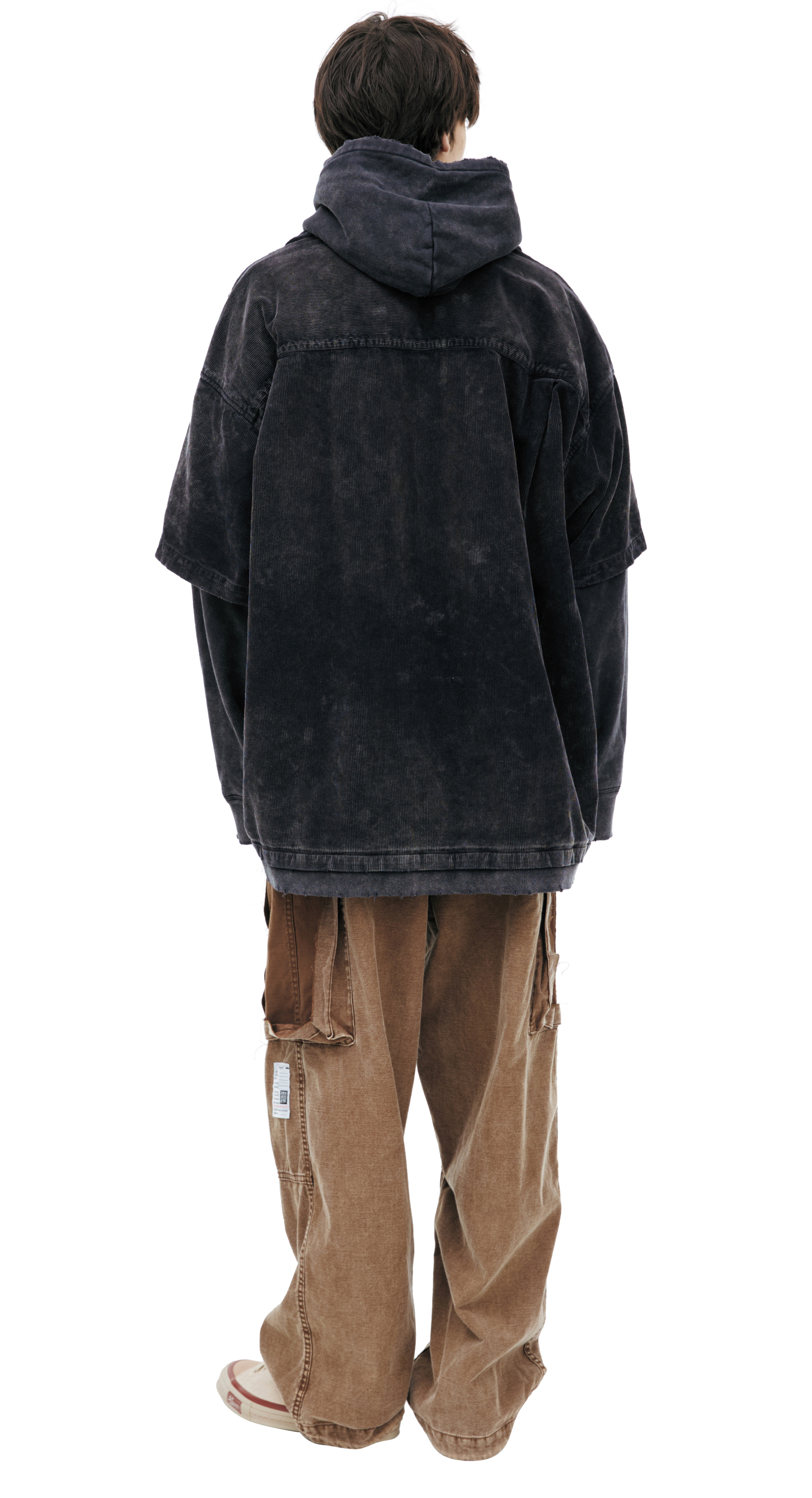 Maison Mihara Yasuhiro Zippered corduroy shirt