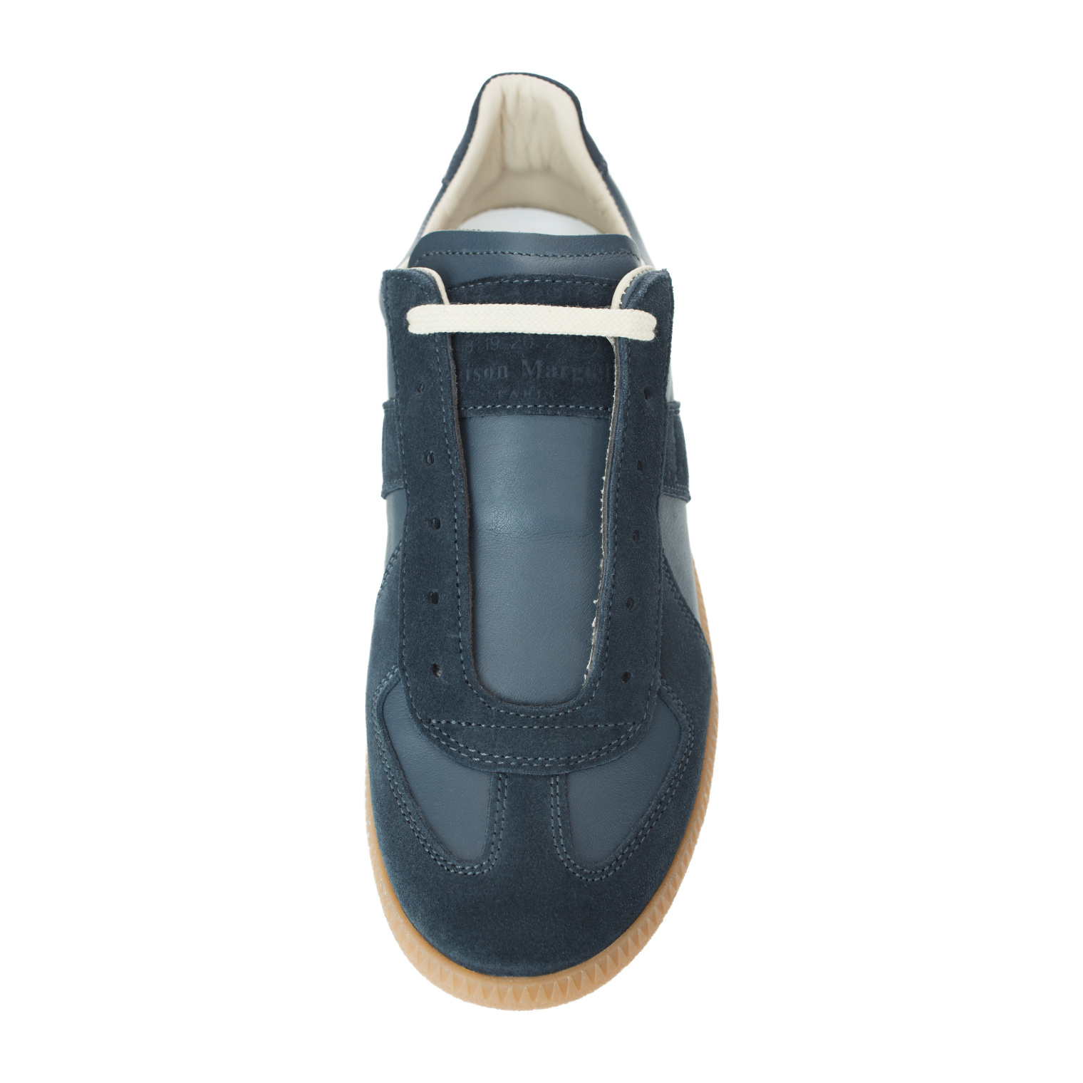 Maison Margiela Navy Leather Tabi Sneakers
