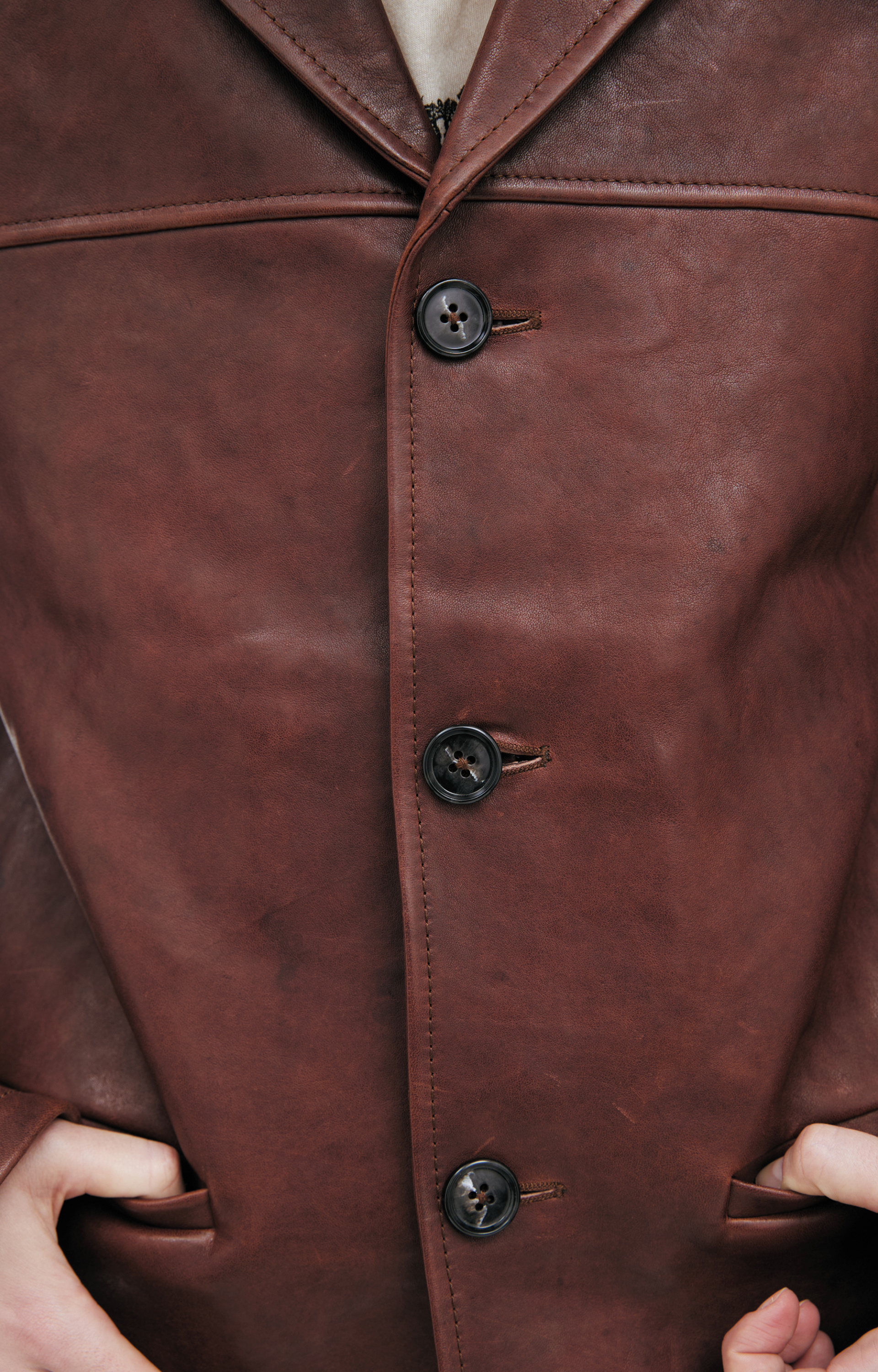 Ann Demeulemeester Leather half-coat