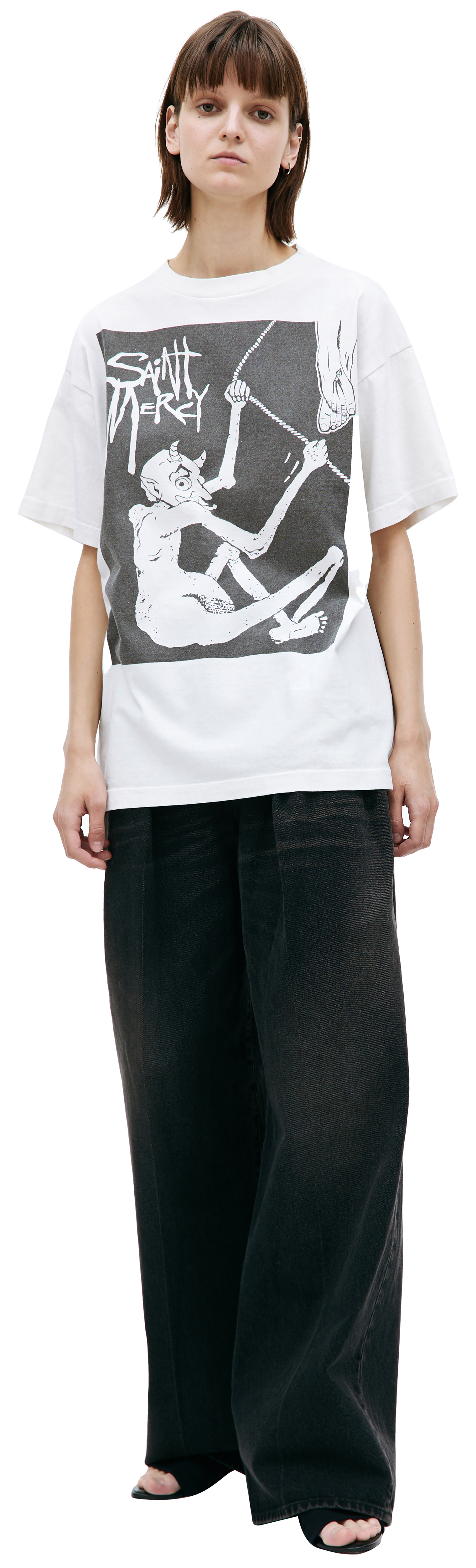 Saint Michael Mercy printed t-shirt