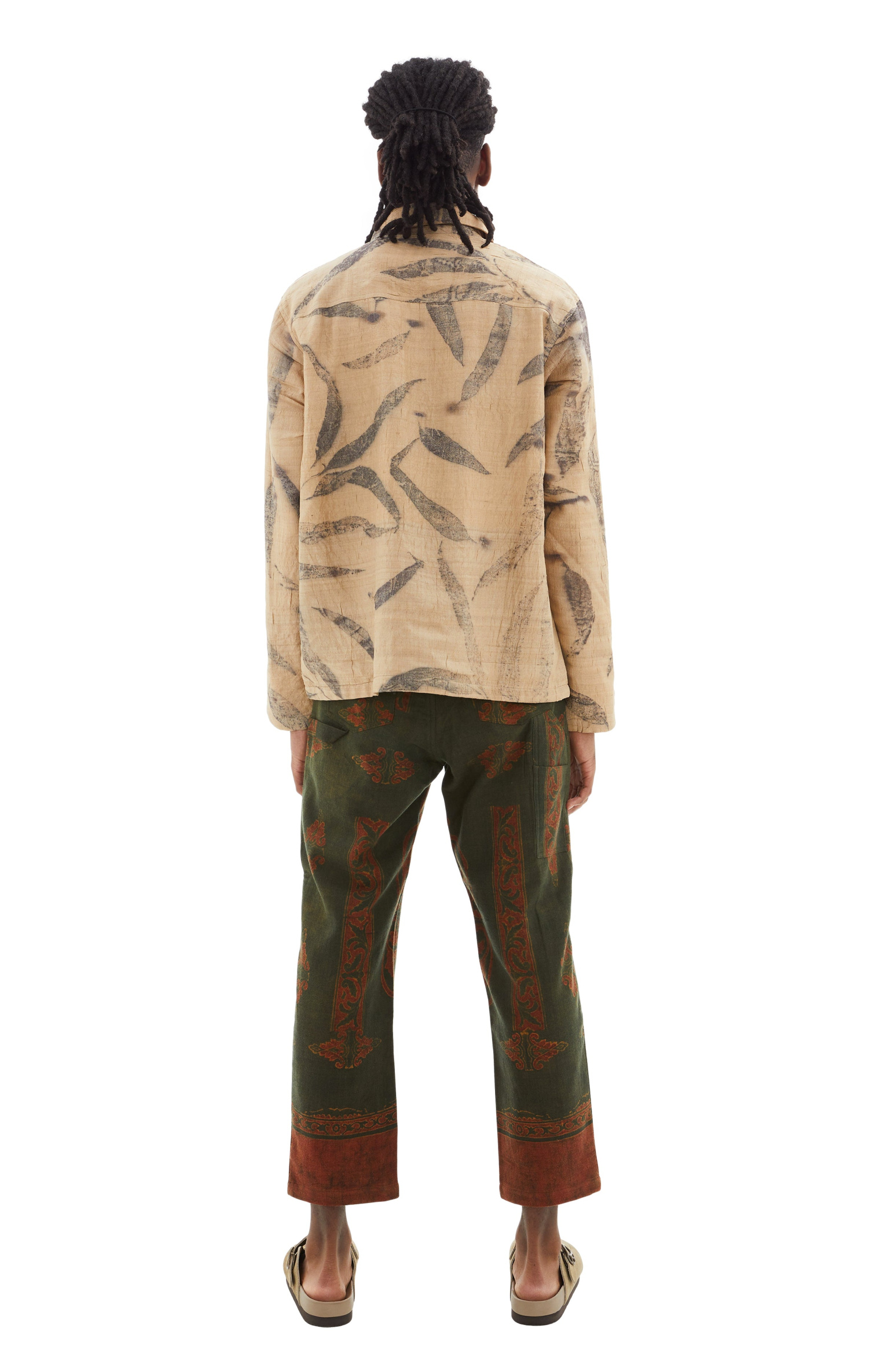 KARTIK Research Leaf Print Weighted Padded Overshirt