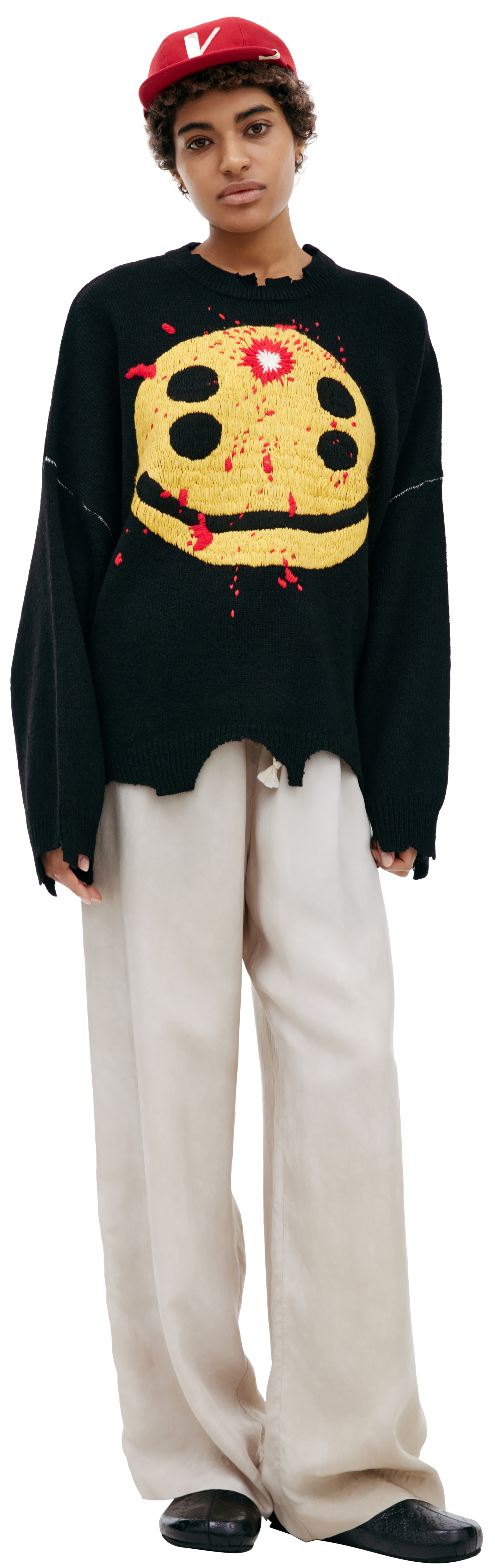 Saint Mxxxxxx Embroidered knit sweater