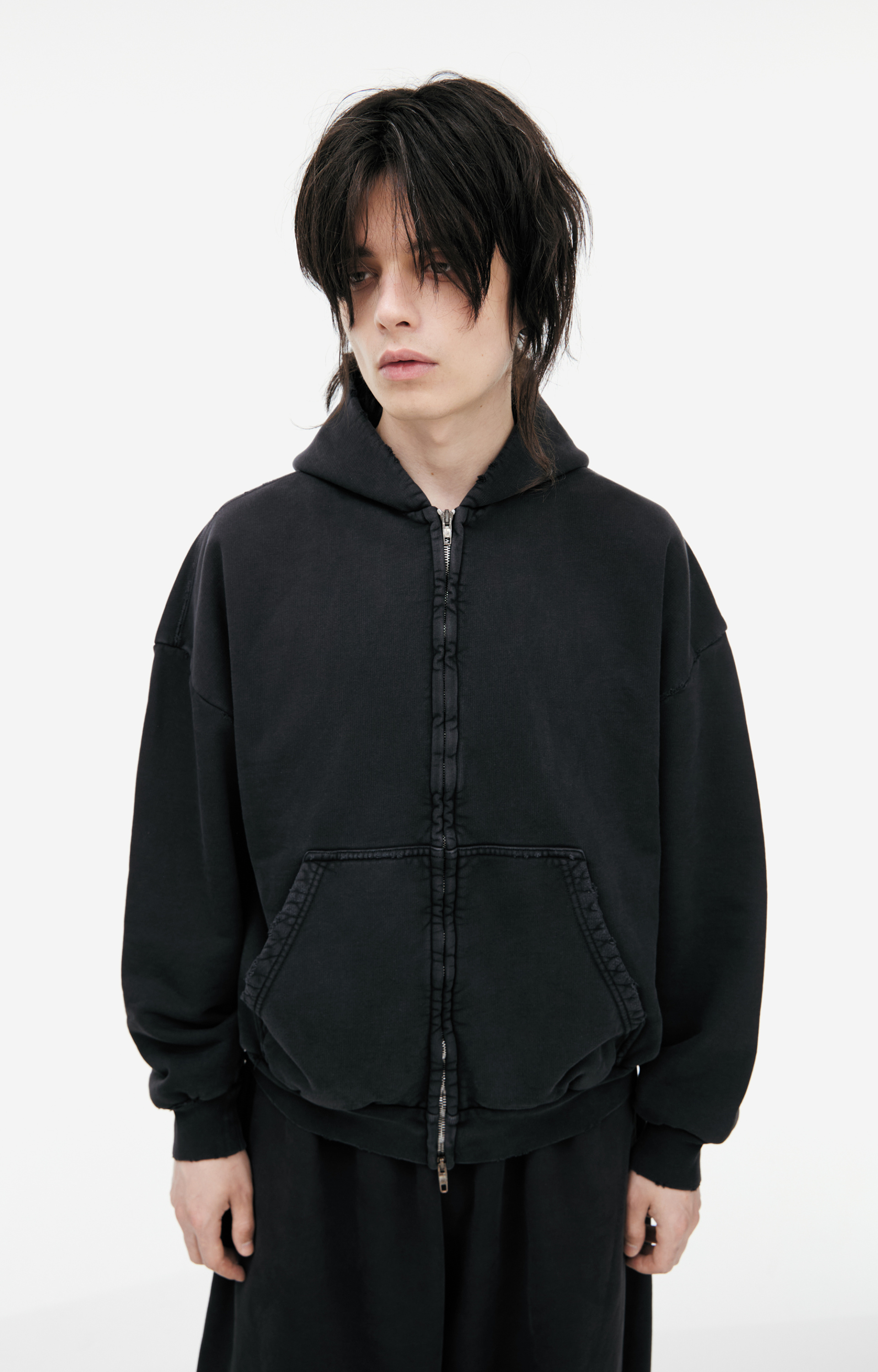 Balenciaga Black zippered hoodie
