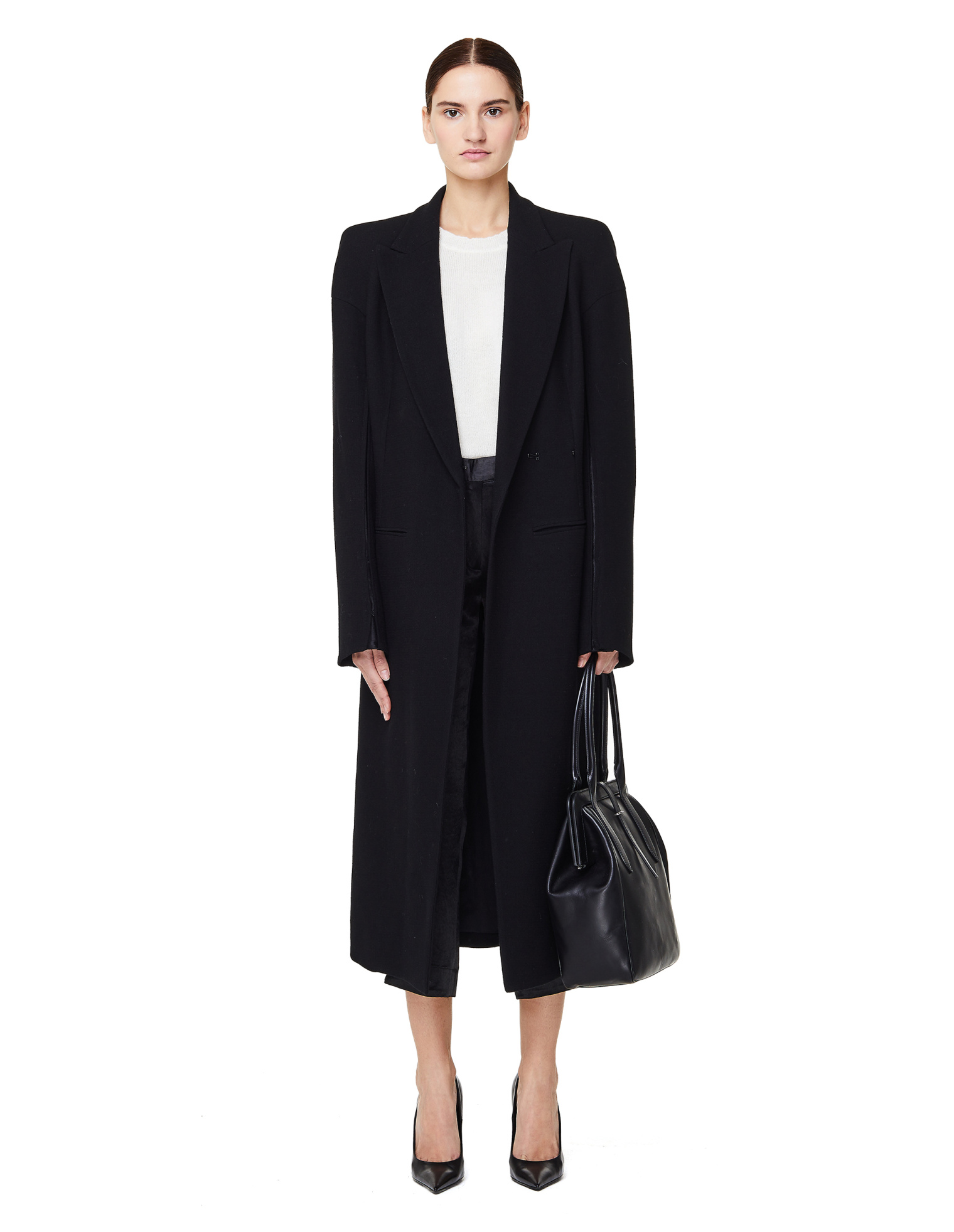 Ann Demeulemeester Шерстяное пальто прямого кроя Howard