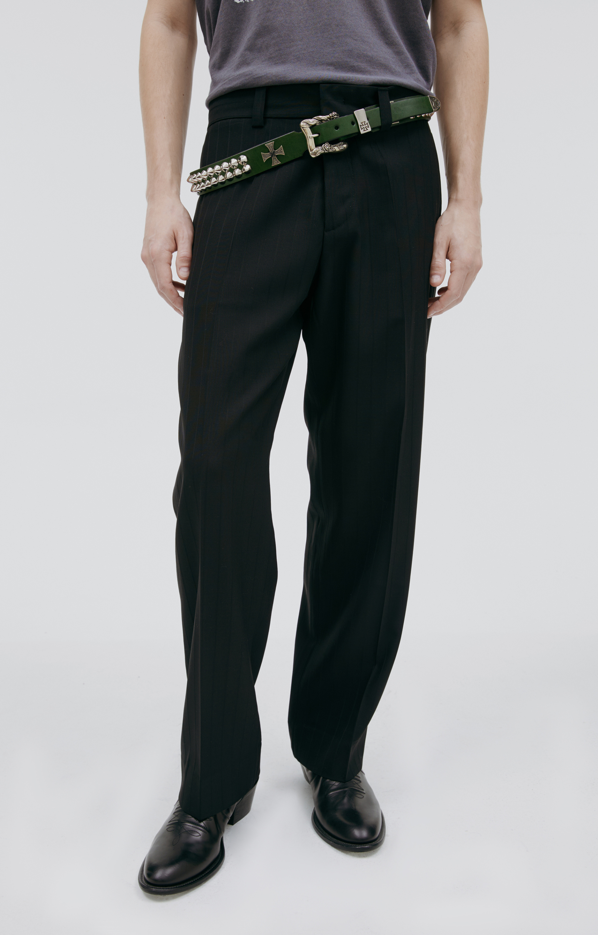 Enfants Riches Déprimés Striped wool trousers