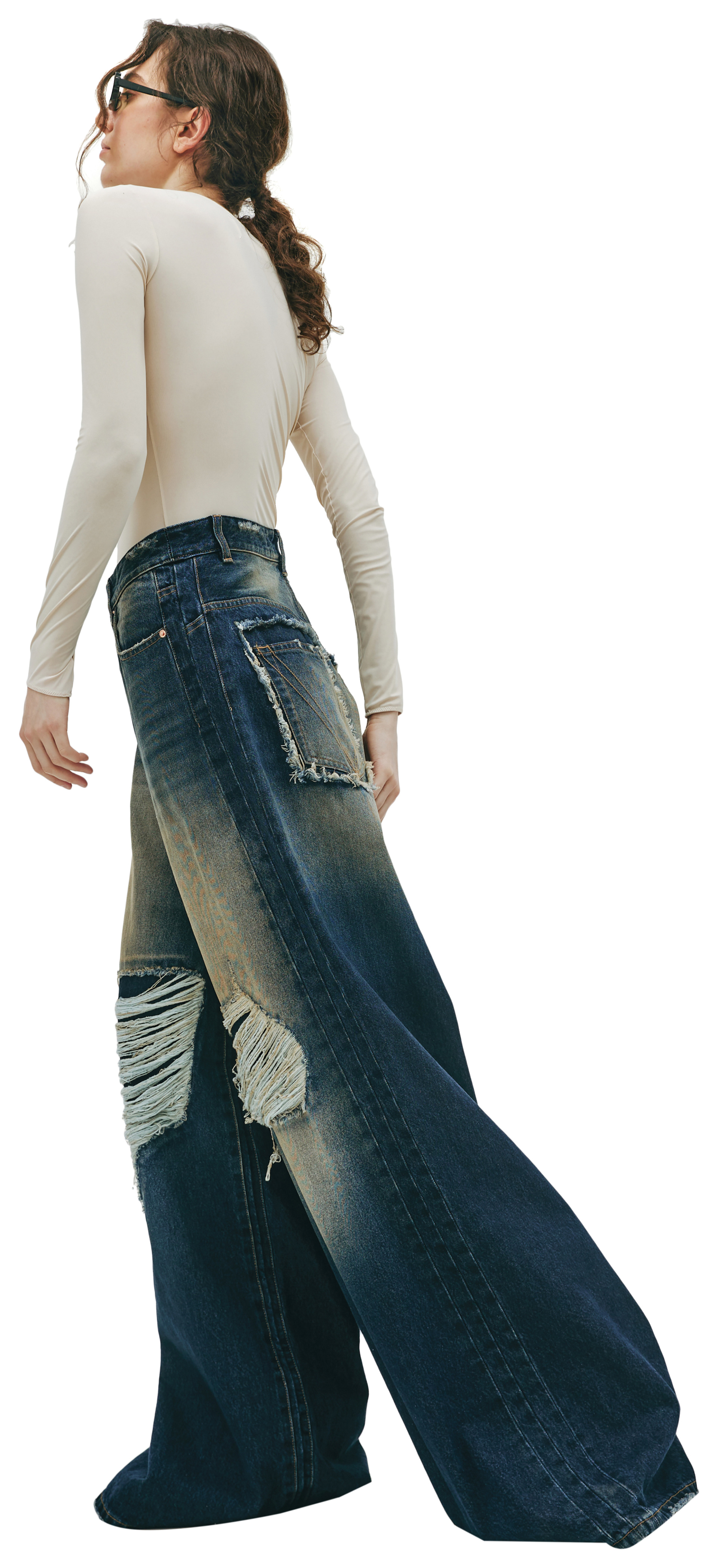 VETEMENTS Navy blue baggy jeans